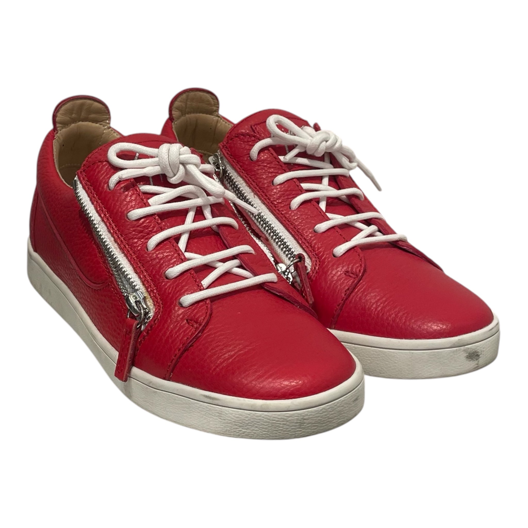Giuseppe Zanotti/Low-Sneakers/EU 40/Leather/RED/FRANKIE ZIP SNEAKER view 3