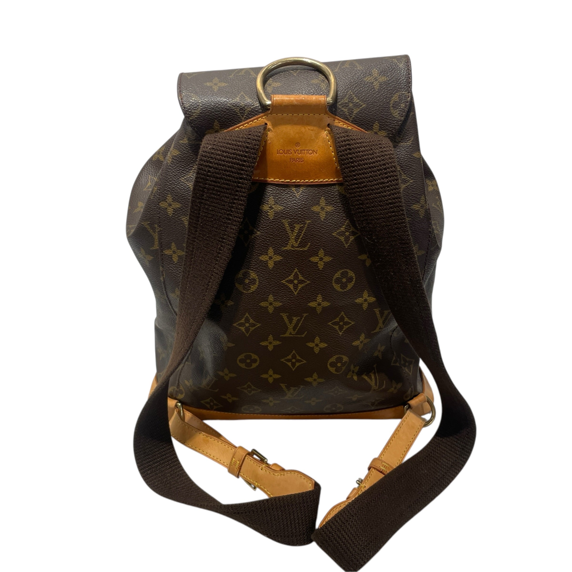 LOUIS VUITTON/Backpack/Monogram/Leather/BRW/Montsouris GM view 2