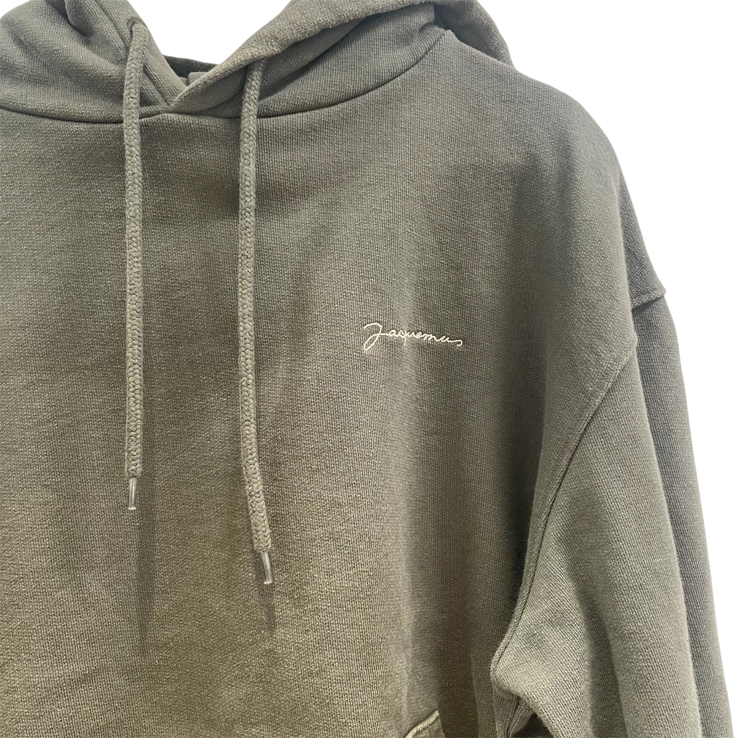 JACQUEMUS/Hoodie/M/Cotton/GRN/"jacquemus" on left chest view 3
