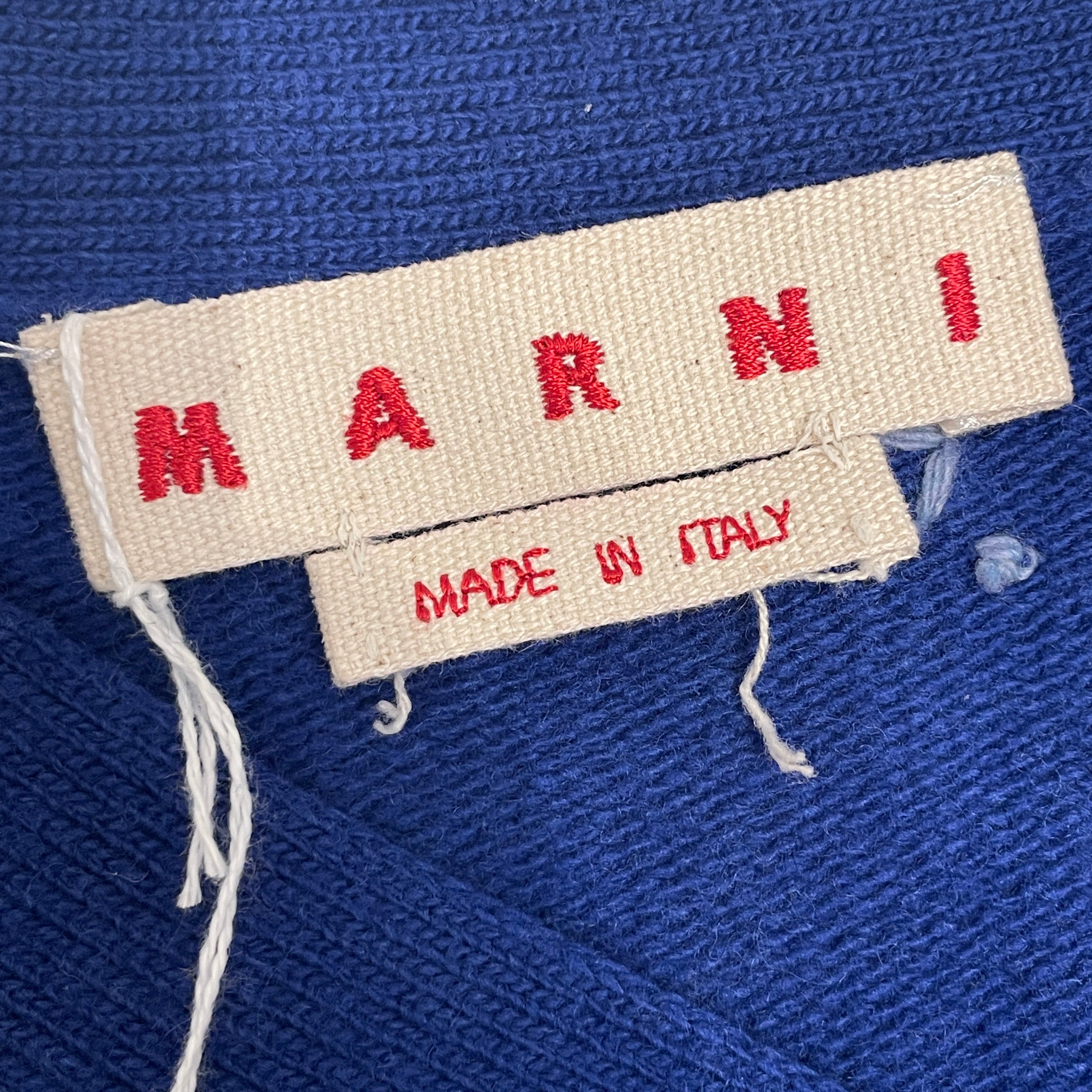MARNI/Cardigan/36/Wool/BLU/BLU/NVY SPLIT CROP CARDIGAN view 5