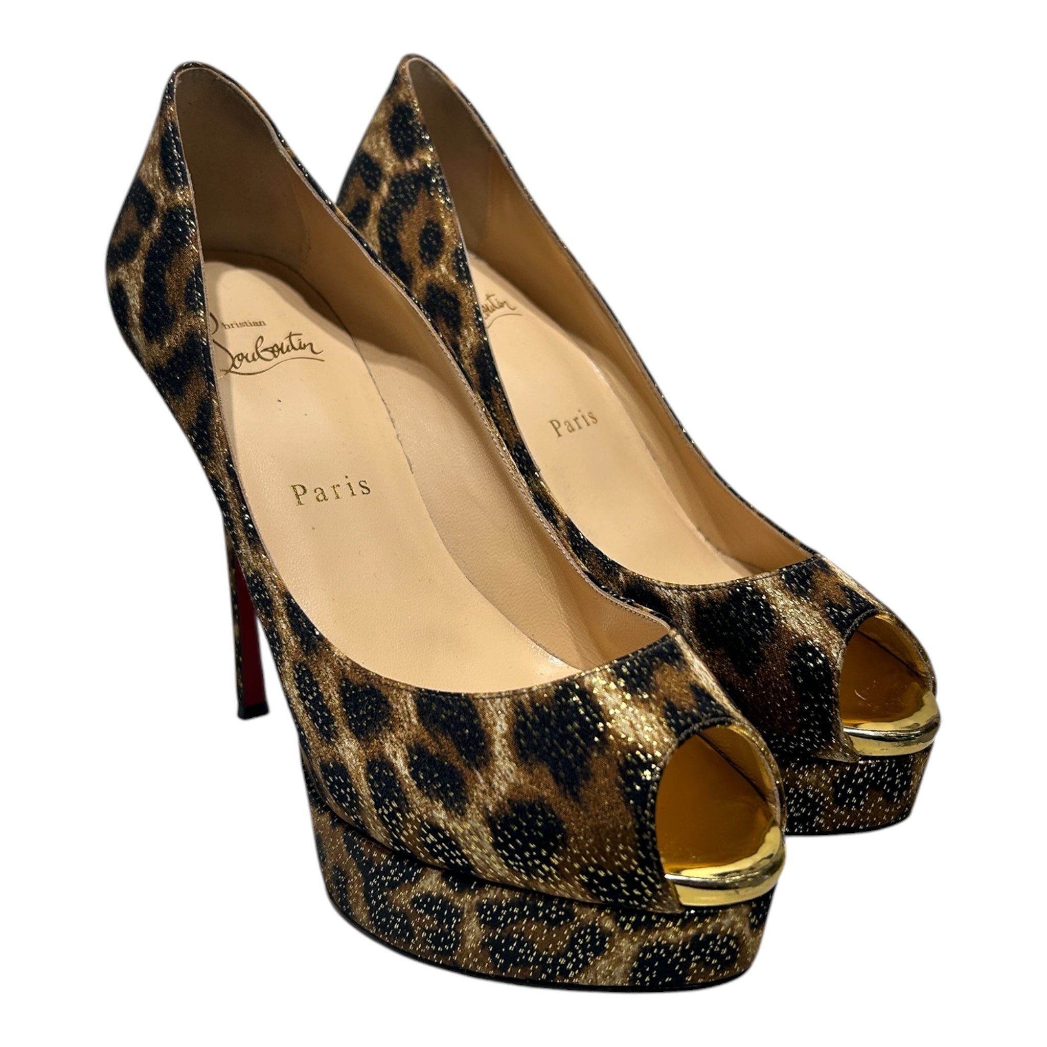 Christian Louboutin/Heels/US 6.5/Leopard/CML/PEEP TOE PLATFORM view 1