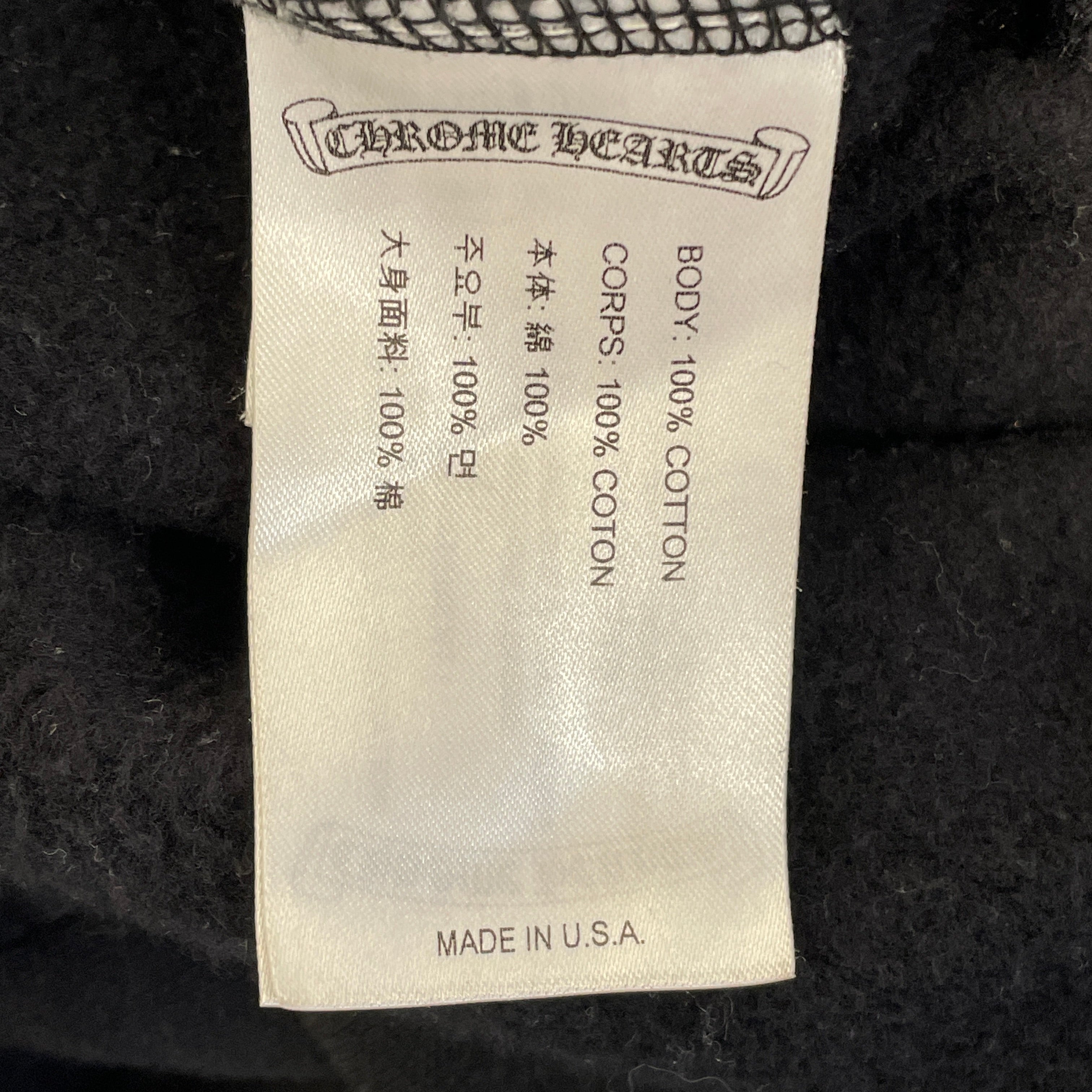 CHROME HEARTS/Hoodie/S/Cotton/BLK/ view 4