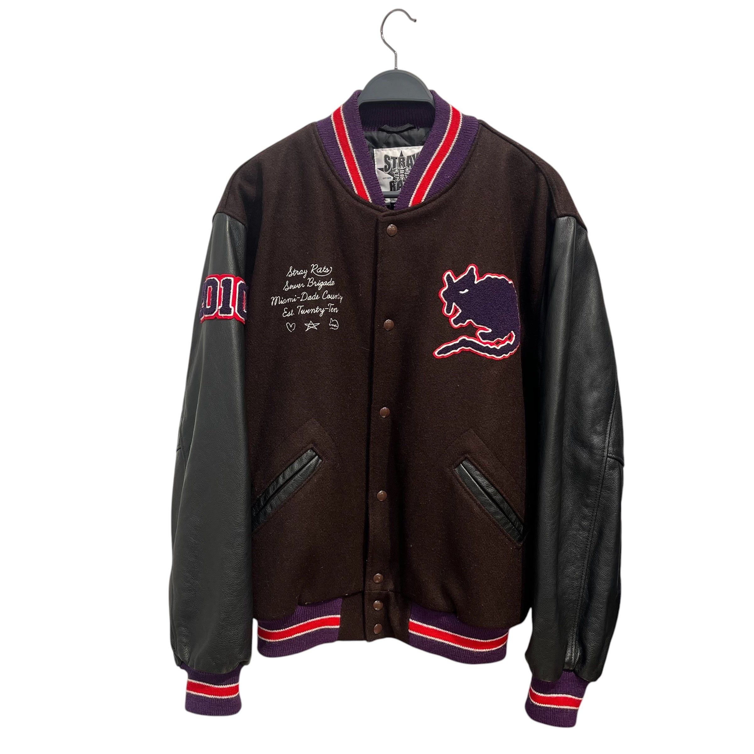 STRAY RATS/Jacket/XL/Wool/BRW/Graphic/VARSITY 2010 SEWER BRIGADE view 1