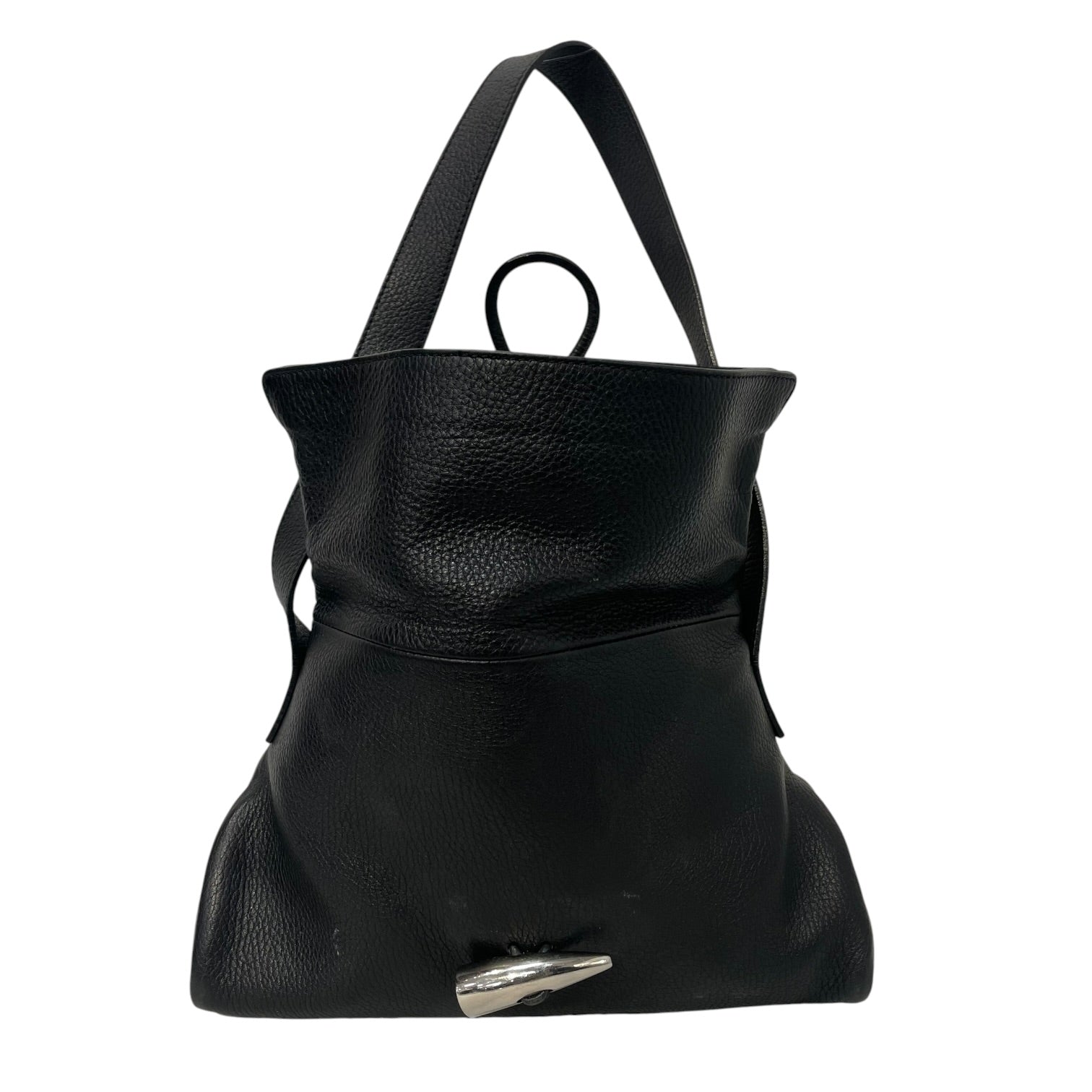 BURBERRY LONDON/Bag/Leather/BLK/Haymarket Check Horn Toggle view 1