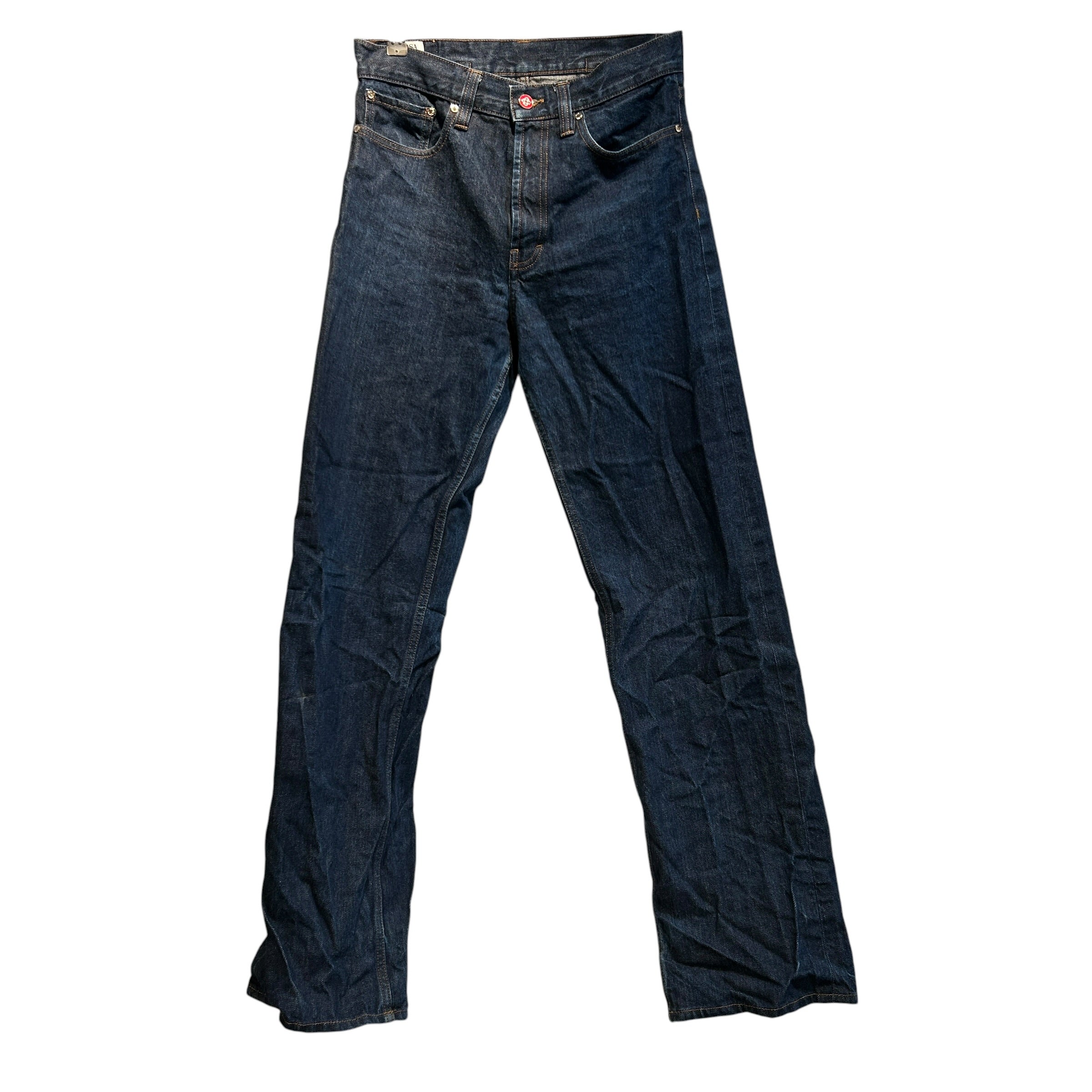 CASABLANCA/Straight Pants/30/Denim/NVY/red logo button view 1