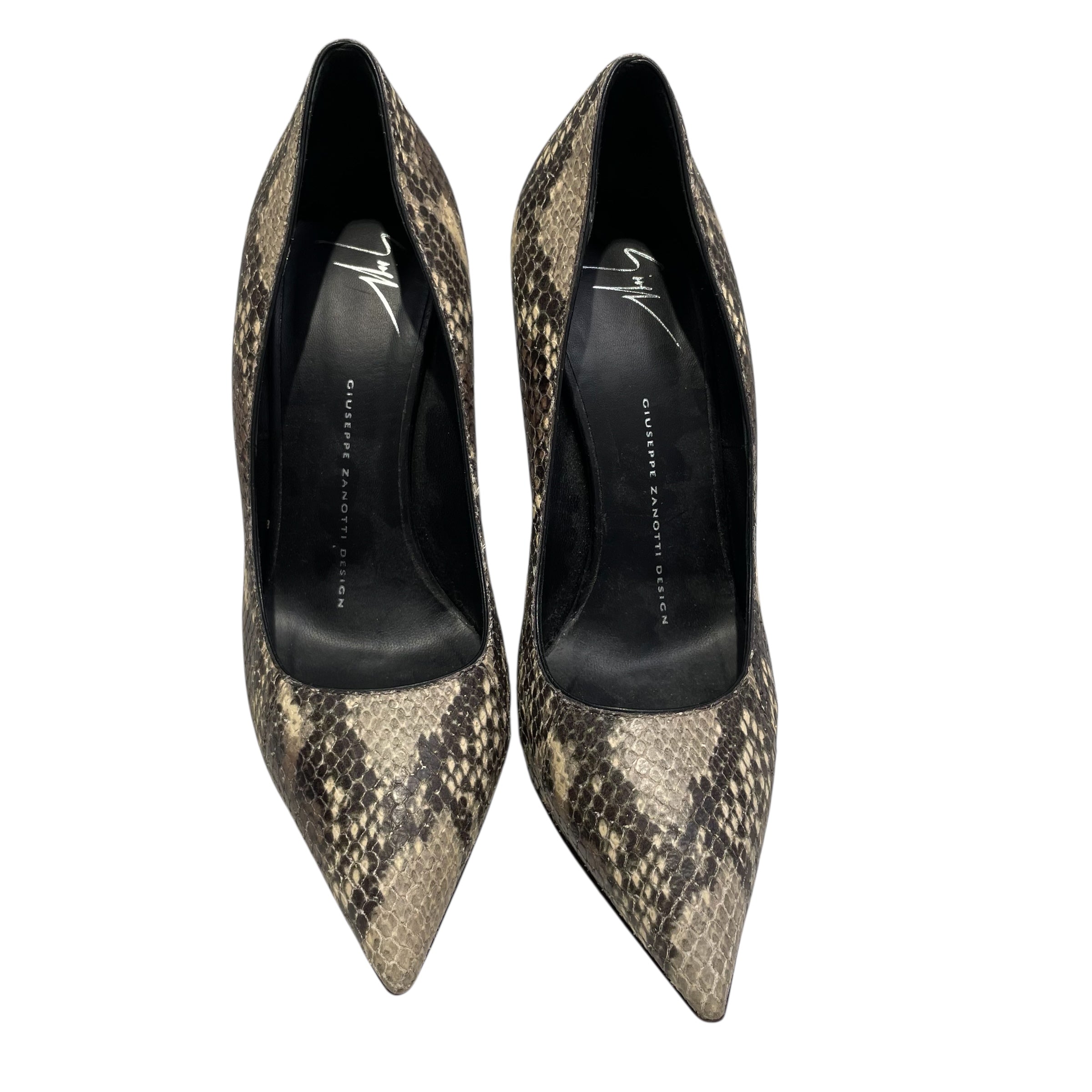 GIUSEPPE ZANOTTI DESIGN/Heels/EU 37.5/Animal Pattern/Leather/KHK/V-Tip/Python Print Pump view 2
