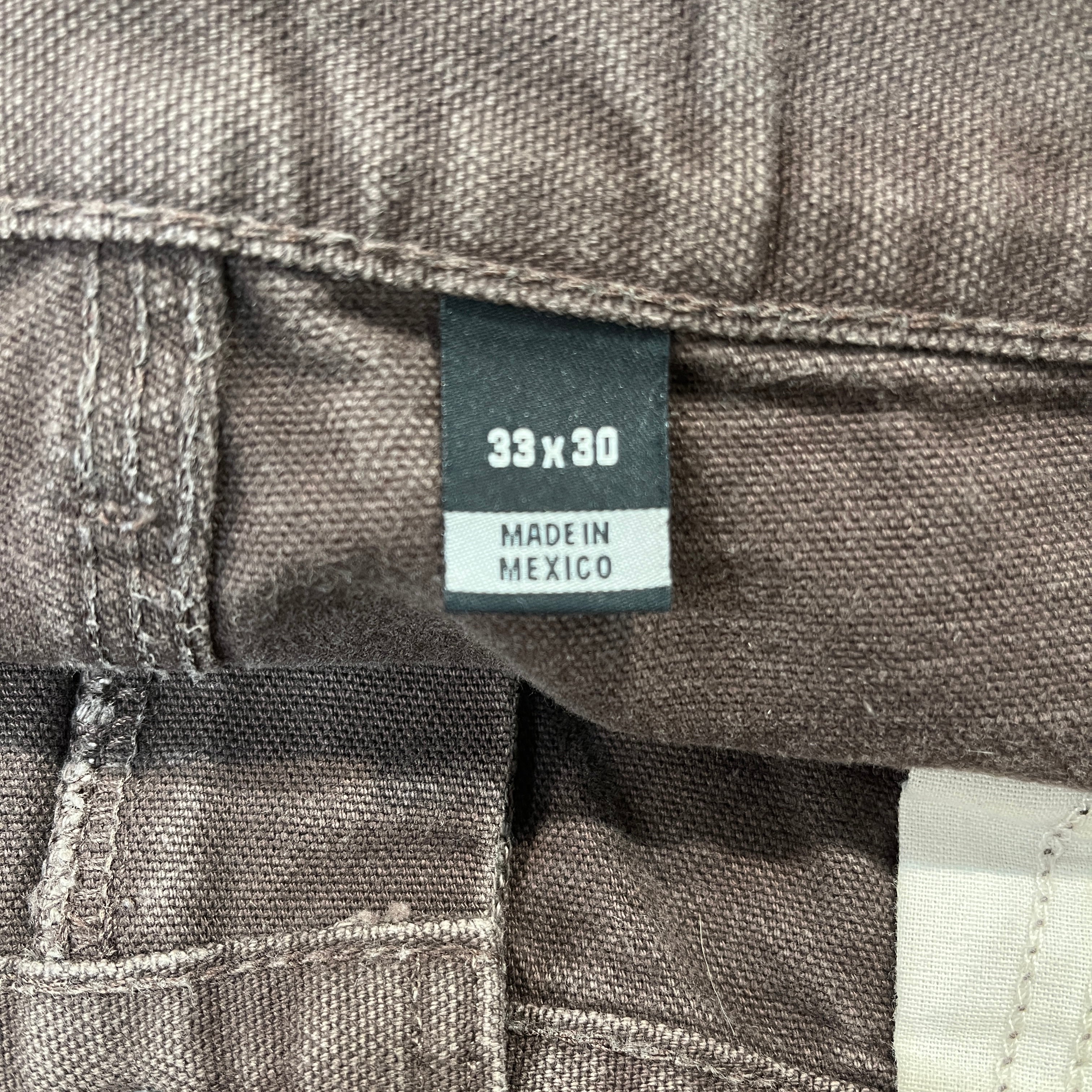 Carhartt/Straight Pants/33/Cotton/BRW/Double Knee view 3