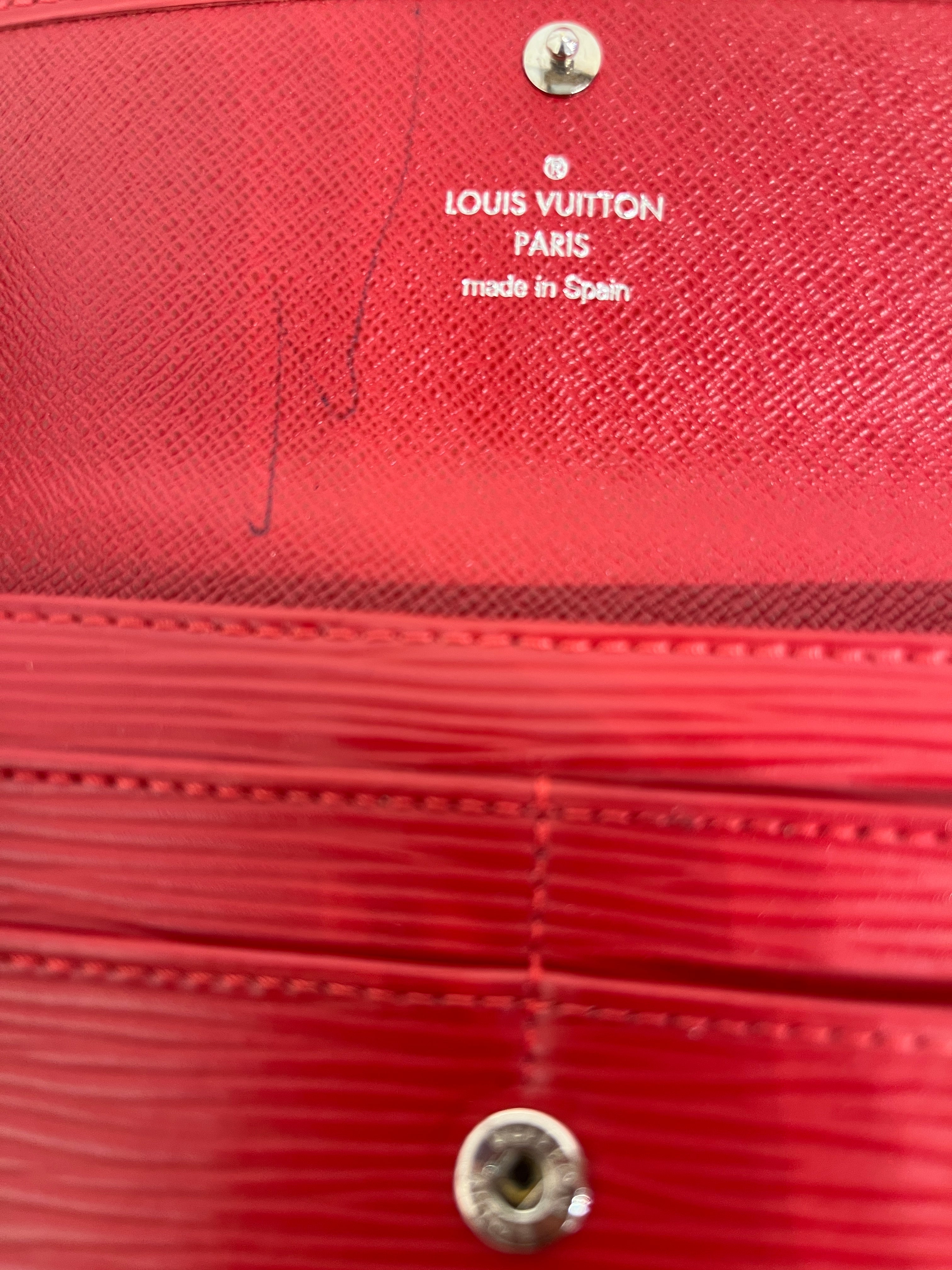 LOUIS VUITTON/Long Wallet/Leather/RED/L's/CA3102 view 2