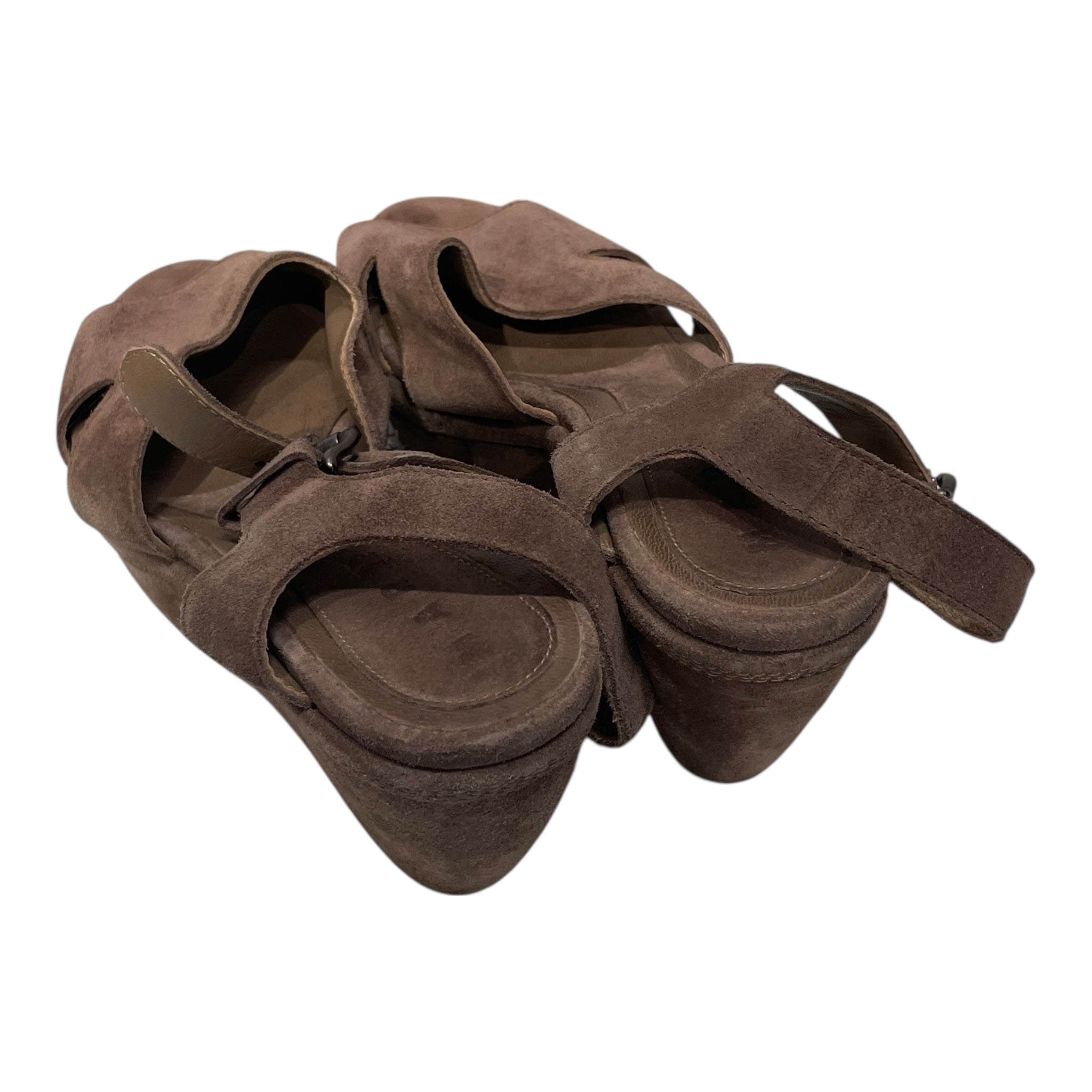 MARNI/Sandals/EU 40/Suede/BRW/WEDGE SANDAL view 2