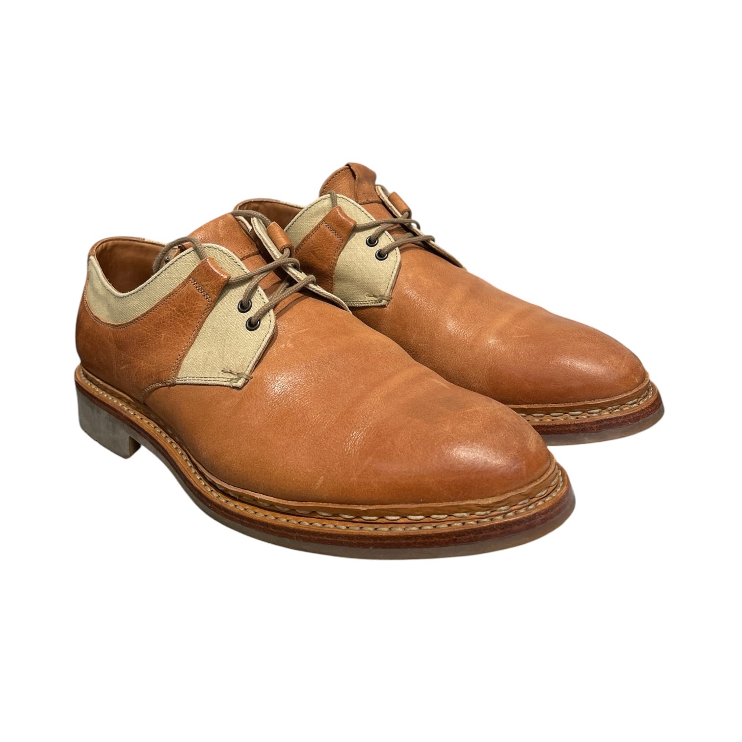 HESCHUNG/Loafers/US 8/Leather/ORN/Two-Tone Leather Derby Shoes view 1