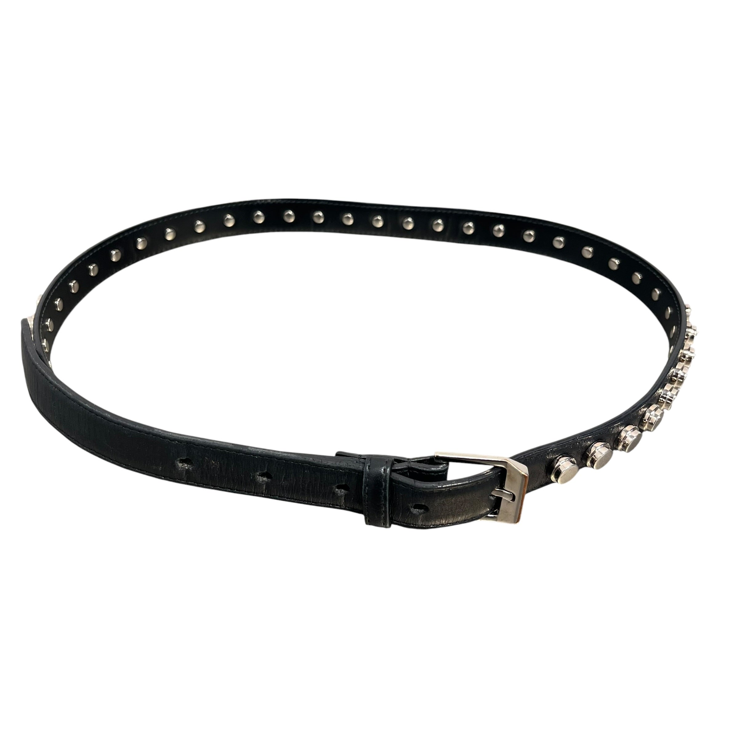 SAINT LAURENT/Belt/Leather/BLK/L's/CIRCLE STUDS view 1
