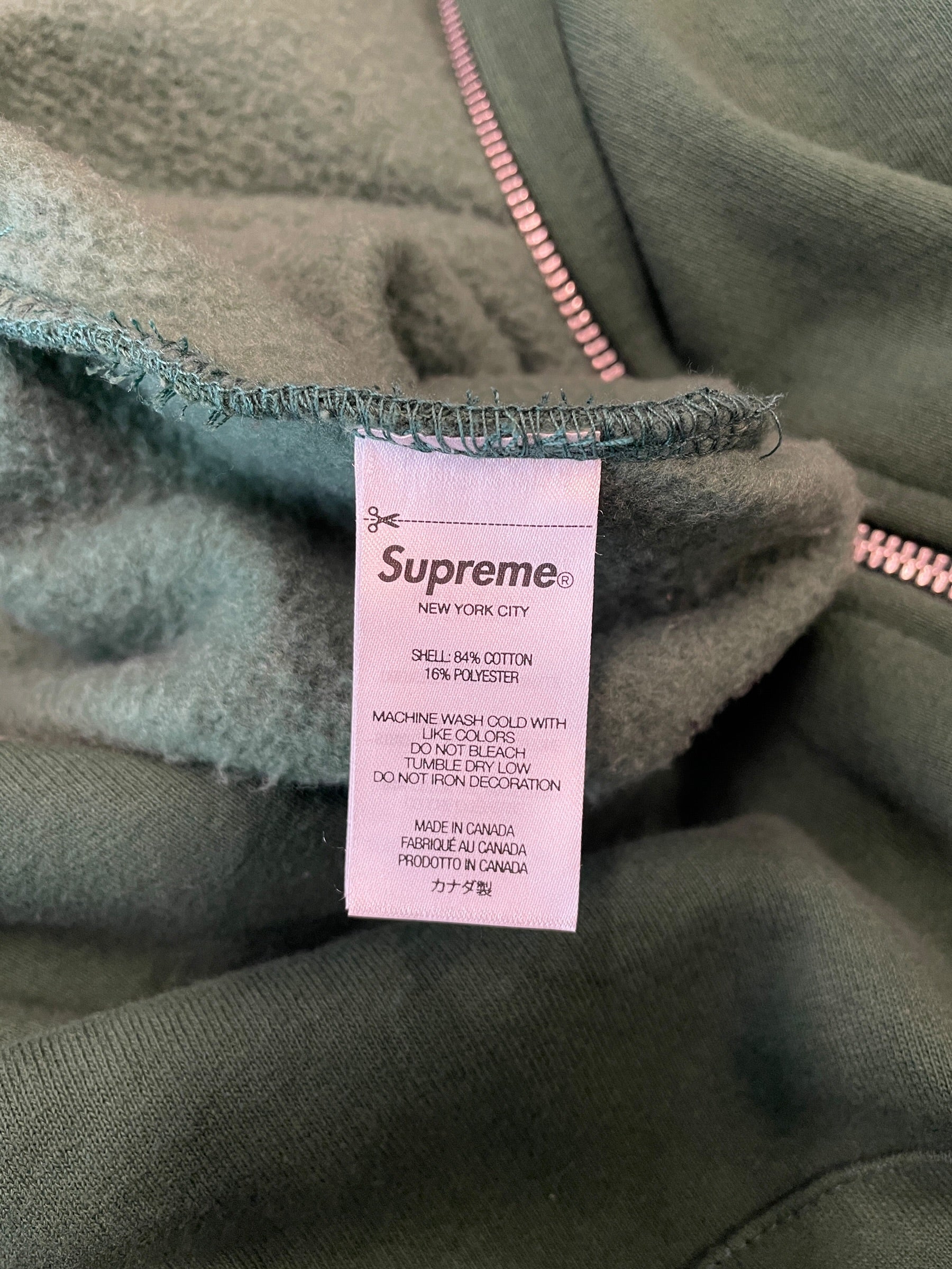 Supreme/Hoodie/XXL/Cotton/GRN/ZIP UP SMALL BOGO HOODIE view 7