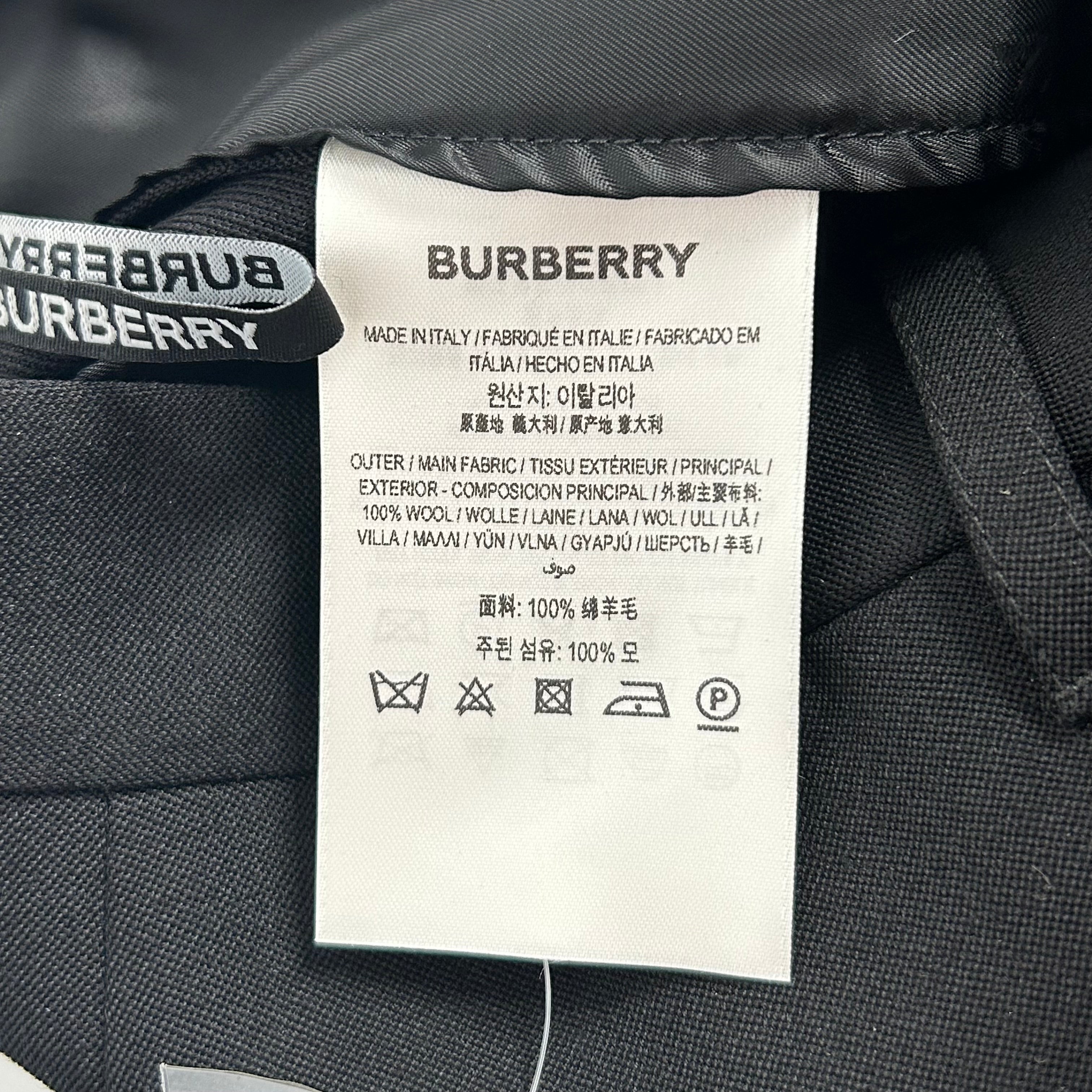 BURBERRY LONDON/Slacks/8/Cotton/BLK/SLIT IN FRONT OF LEGS view 4