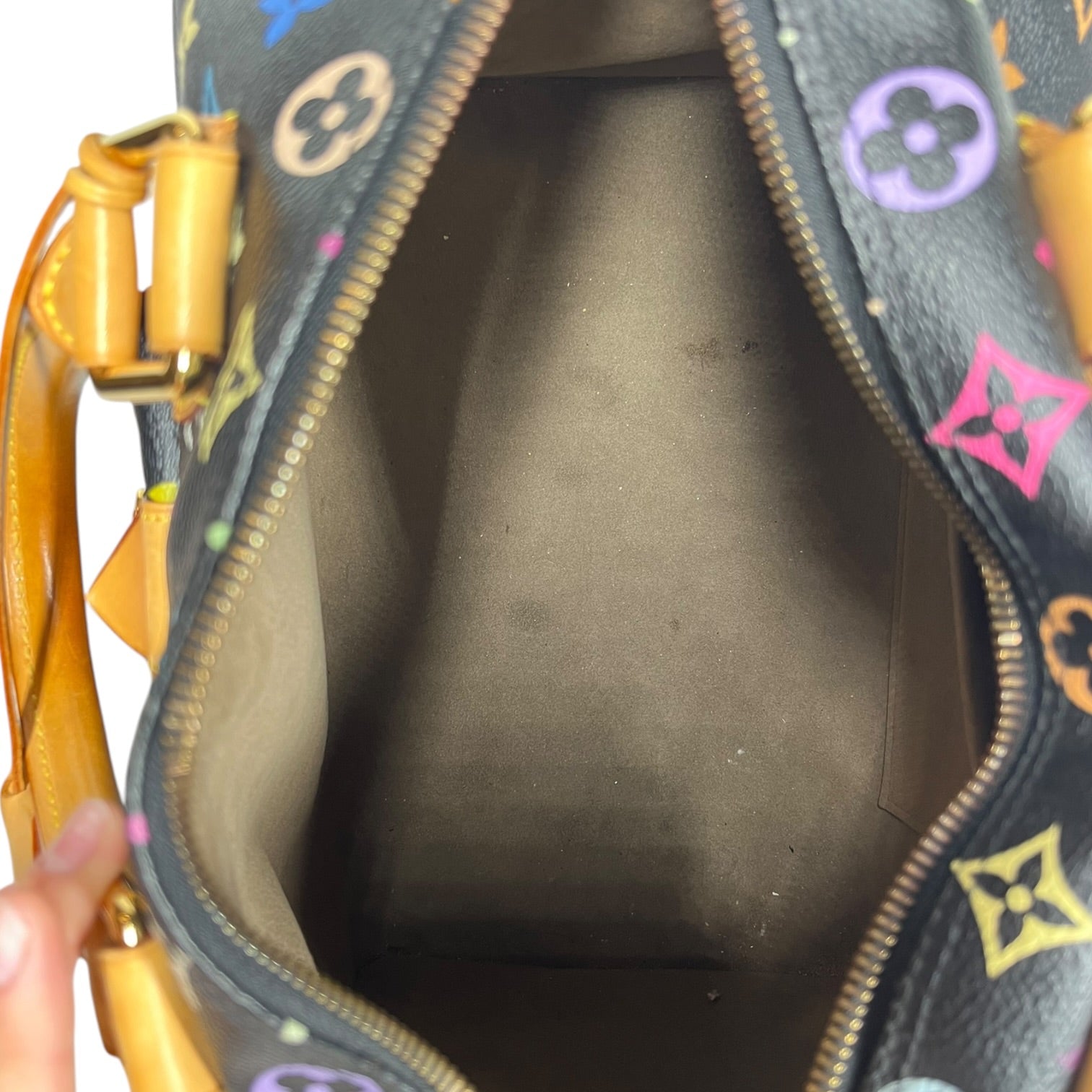 LOUIS VUITTON/Boston Bag/Monogram/Leather/BLK/Boston Bag view 3
