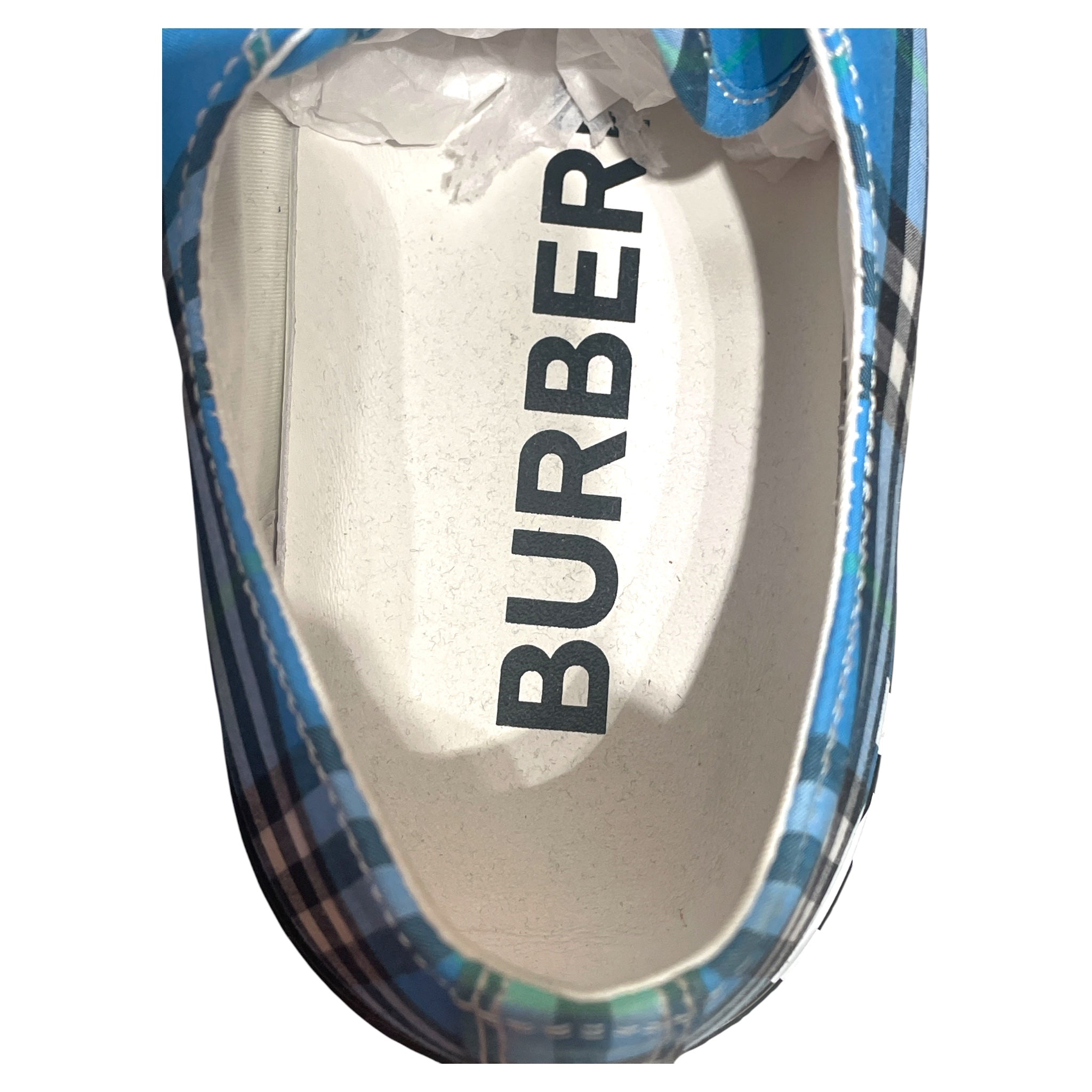 BURBERRY LONDON/Low-Sneakers/EU 44/Plaid/BLU/ view 3