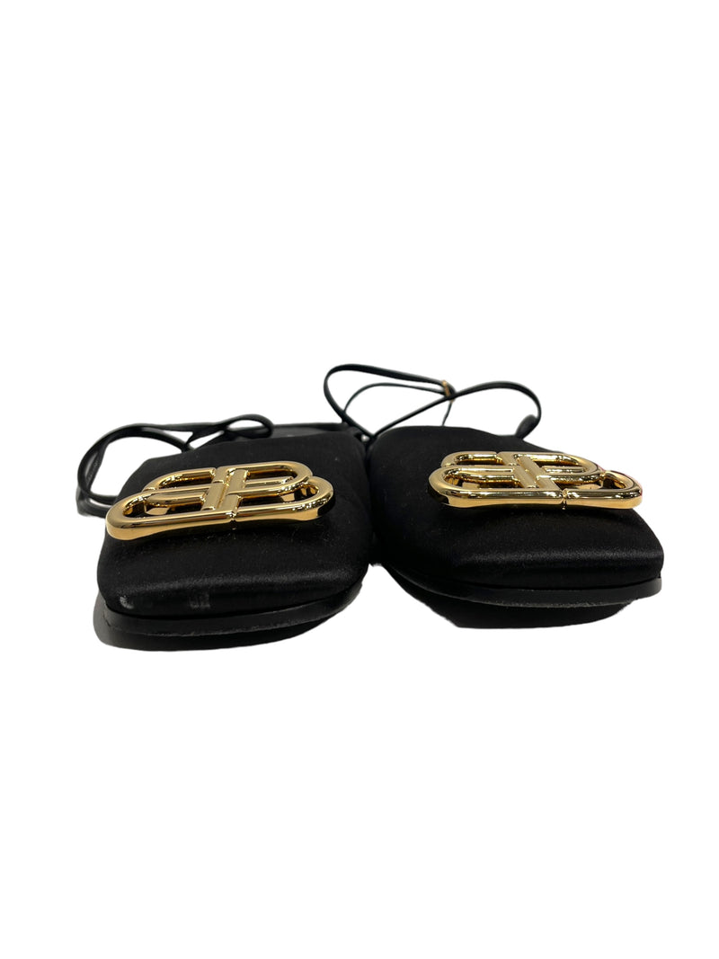 BALENCIAGA/Sandals/EU 40.5/Silk/BLK/