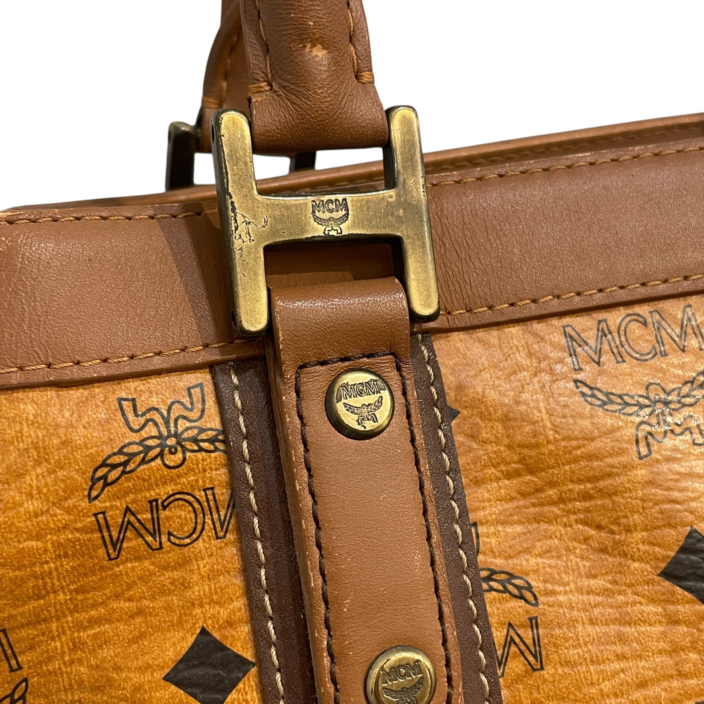 MCM/Hand Bag/Monogram/Leather/CML/Cognac Drawstring view 6