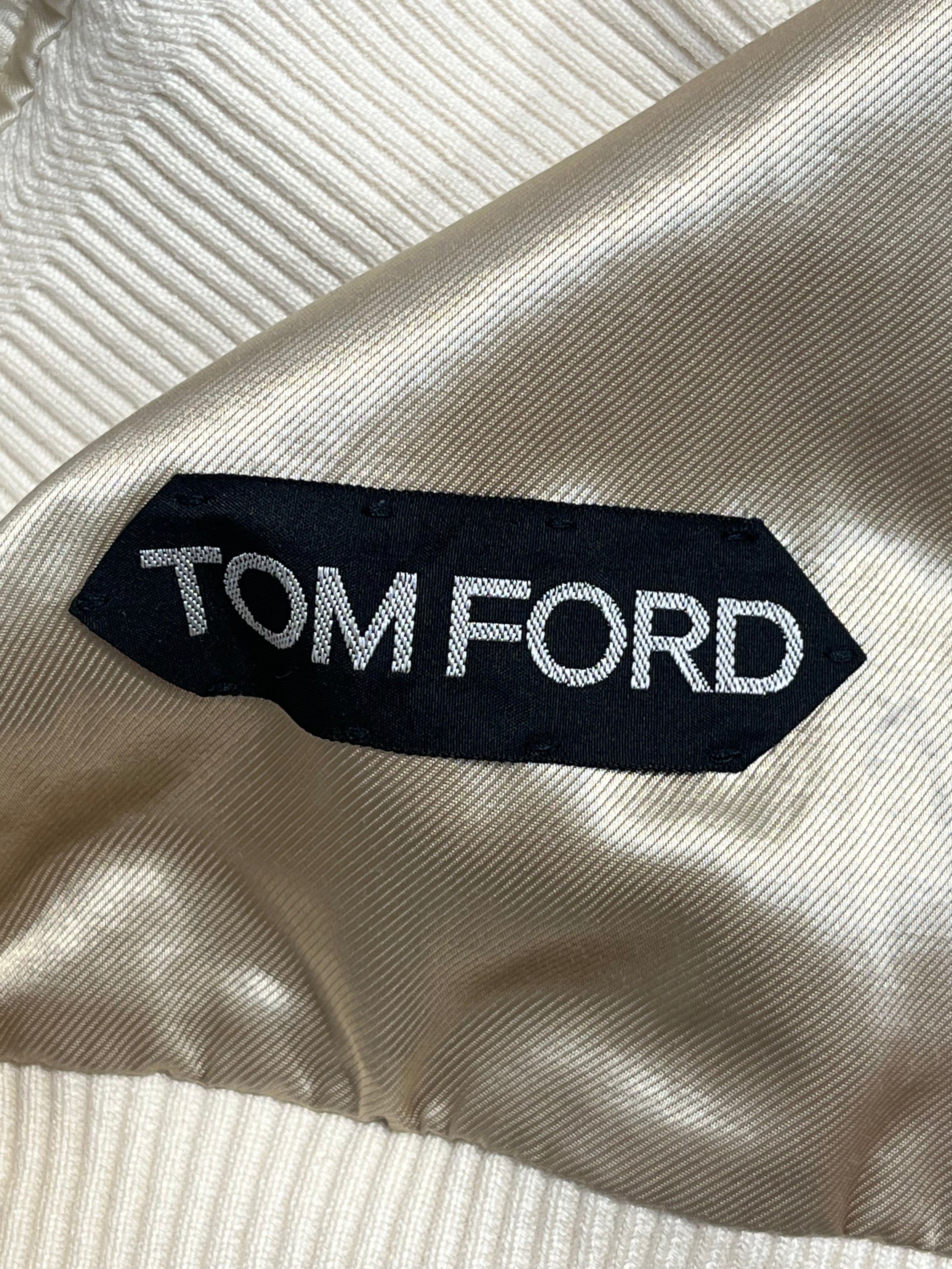 TOM FORD/Flight Jkt/52/Cotton/CRM/CREAM BOMBER JACKET view 4
