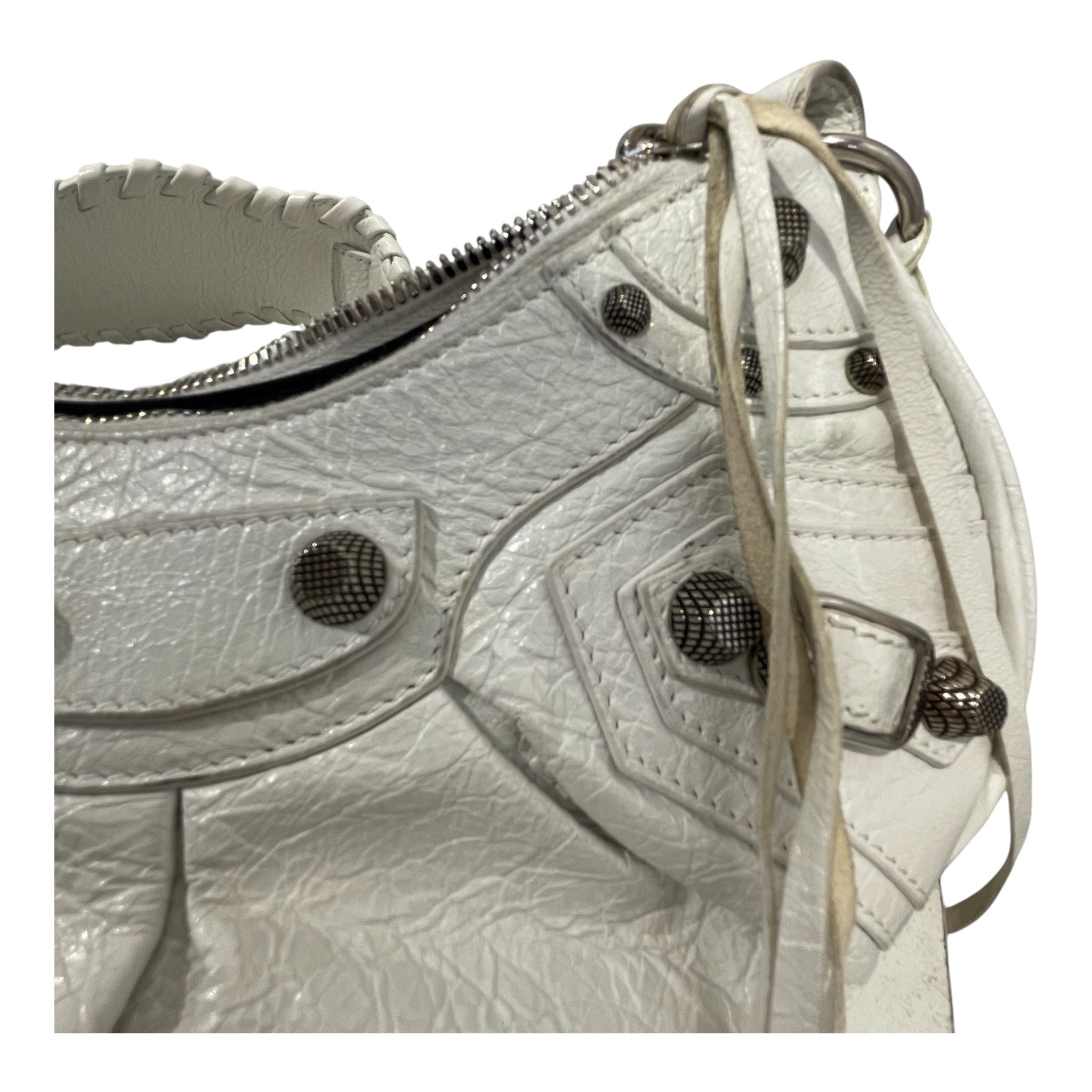 BALENCIAGA/Hand Bag/Leather/WHT/CAGOLE WRINKLED LEATHER view 6