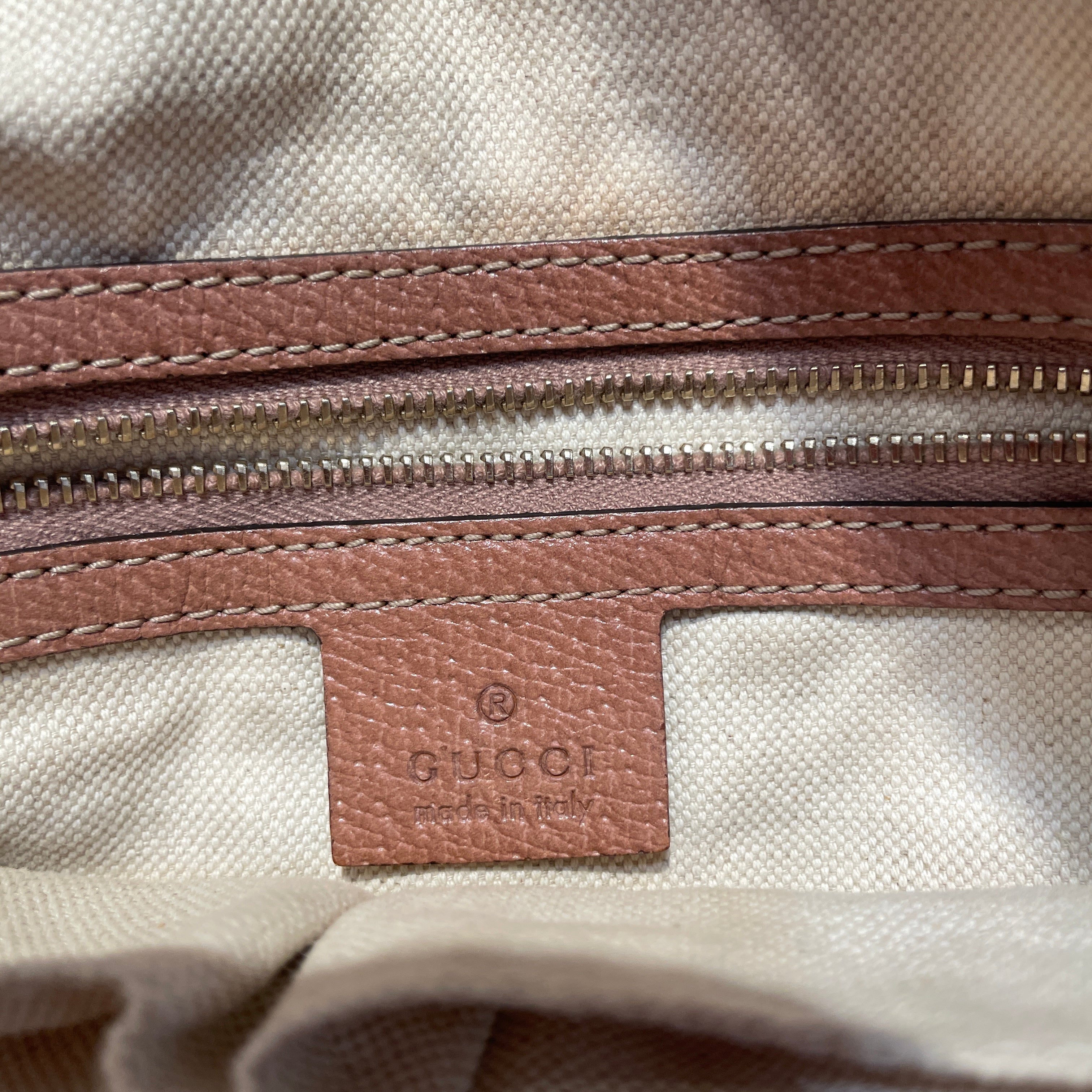 GUCCI/Hand Bag/Monogram/Leather/BEG/GG Canvas Bree Medium Tote view 7