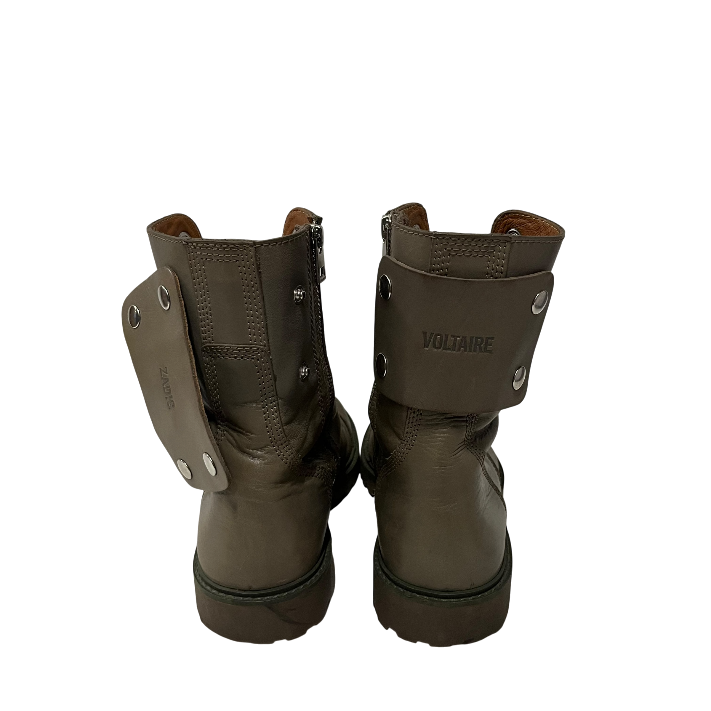 Zadig&Voltaire/Lace Up Boots/EU 41/Leather/KHK/combat boots view 5