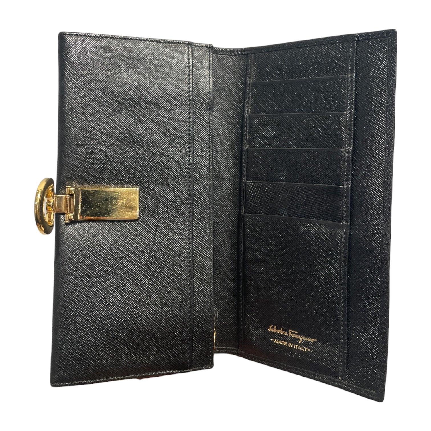 Salvatore Ferragamo/Long Wallet/Leather/BLK/L's/Gancini Continental Wallet view 3