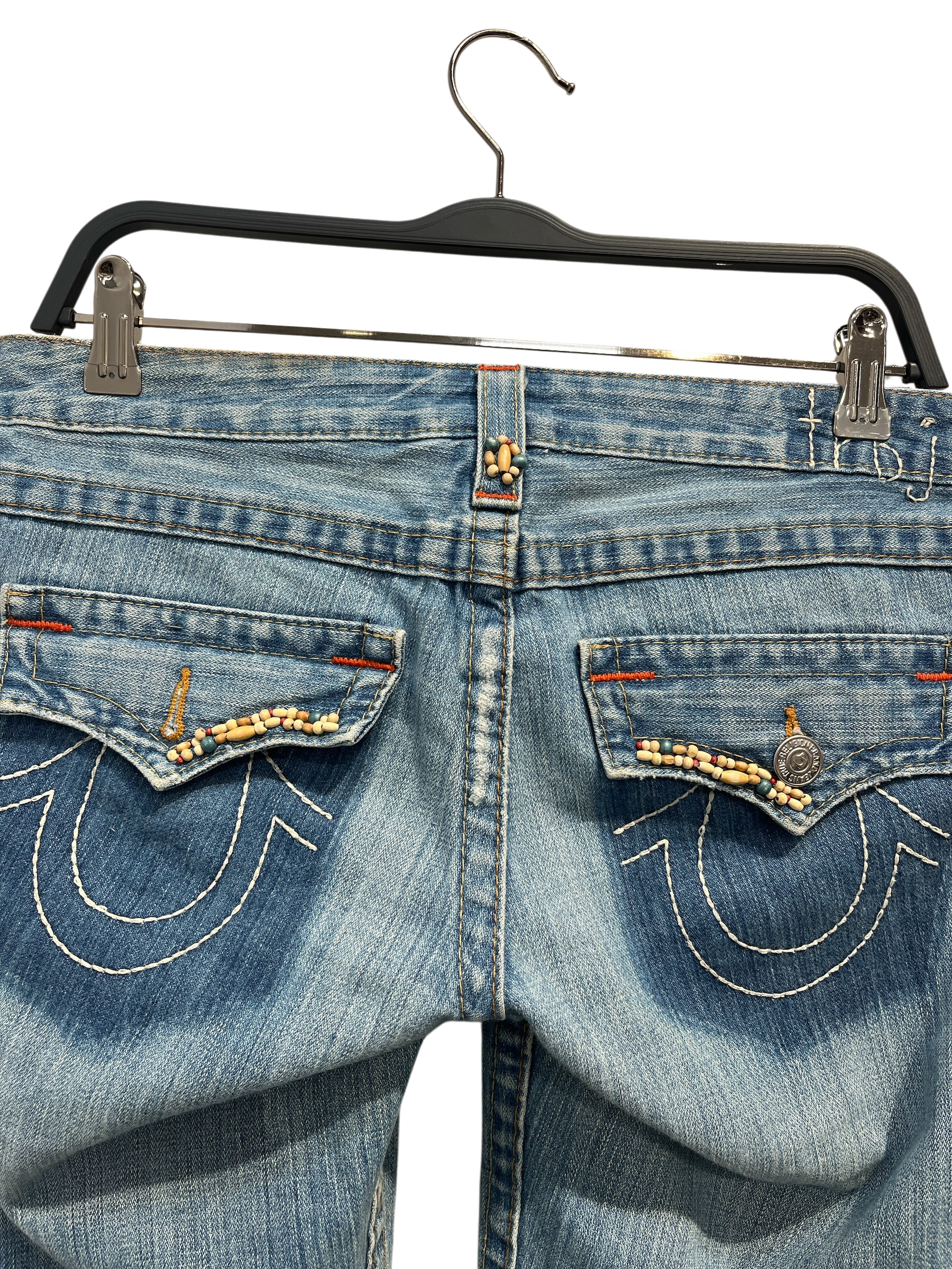 TRUE RELIGION/Shorts/29/Cotton/BLU/BEADED DETAILS ON POCKETS view 3