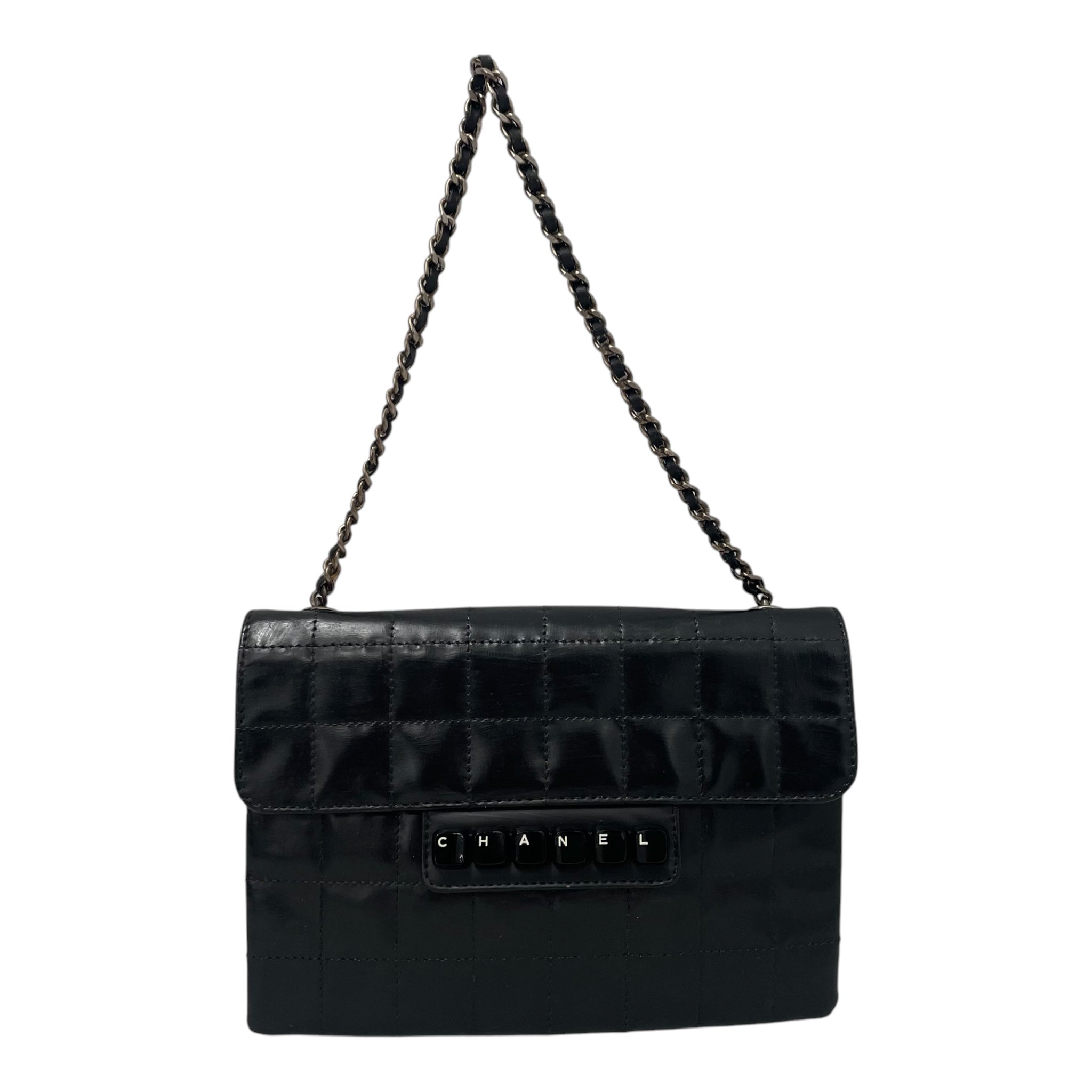 CHANEL/Bag/Leather/BLK/digital flap bag view 1