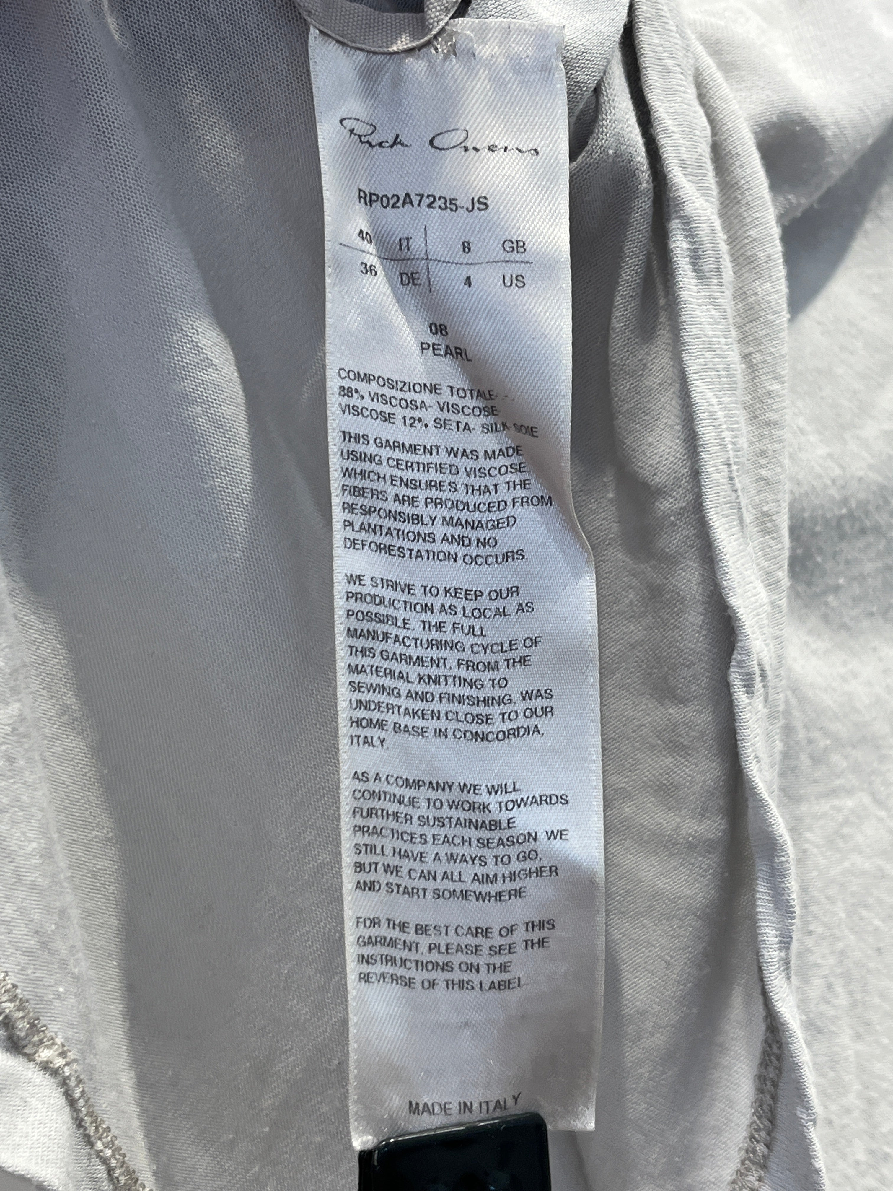 Rick Owens/T-Shirt/4/Cotton/GRY/ view 4