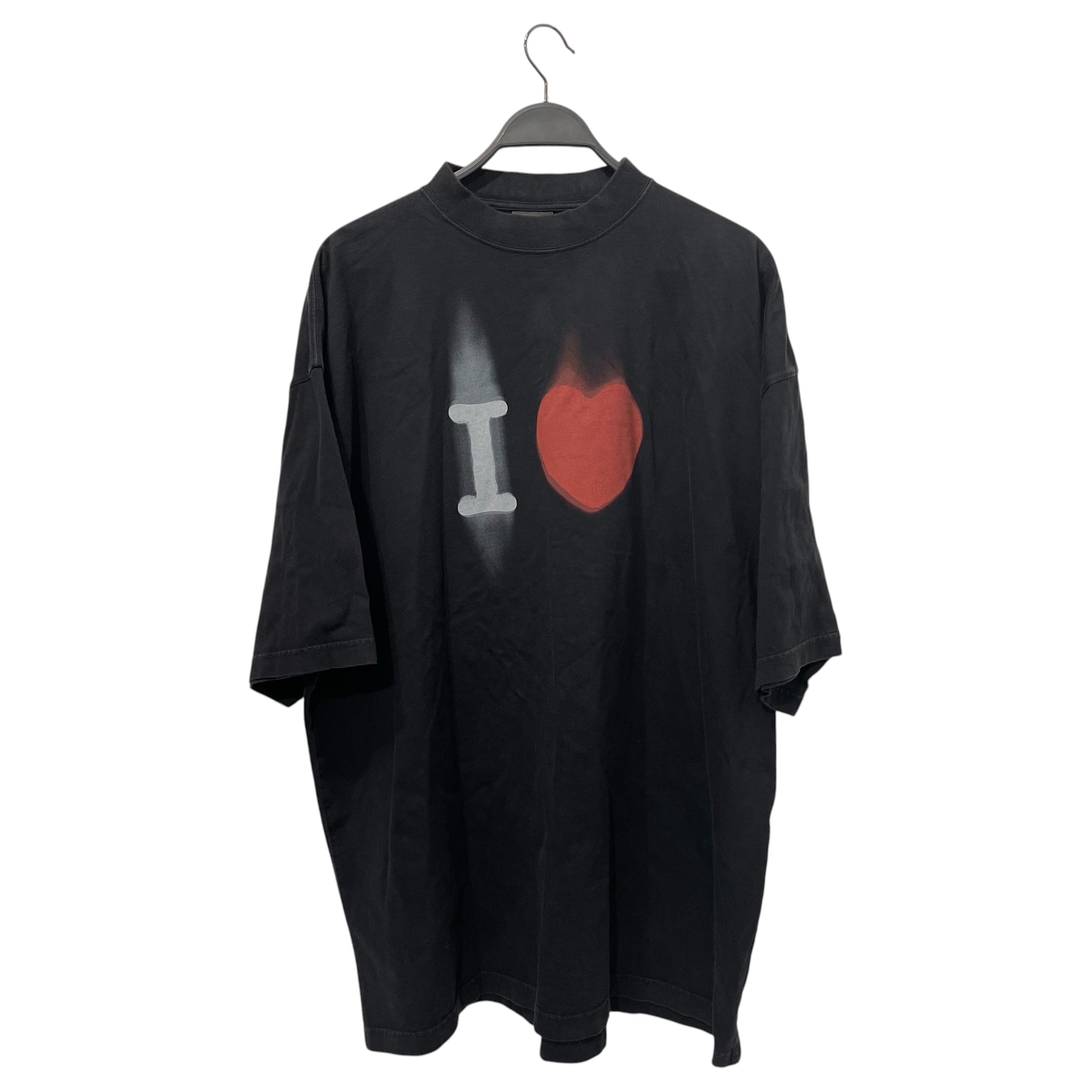 BALENCIAGA/T-Shirt/Cotton/BLK/2023 I LOVE BLUR view 1