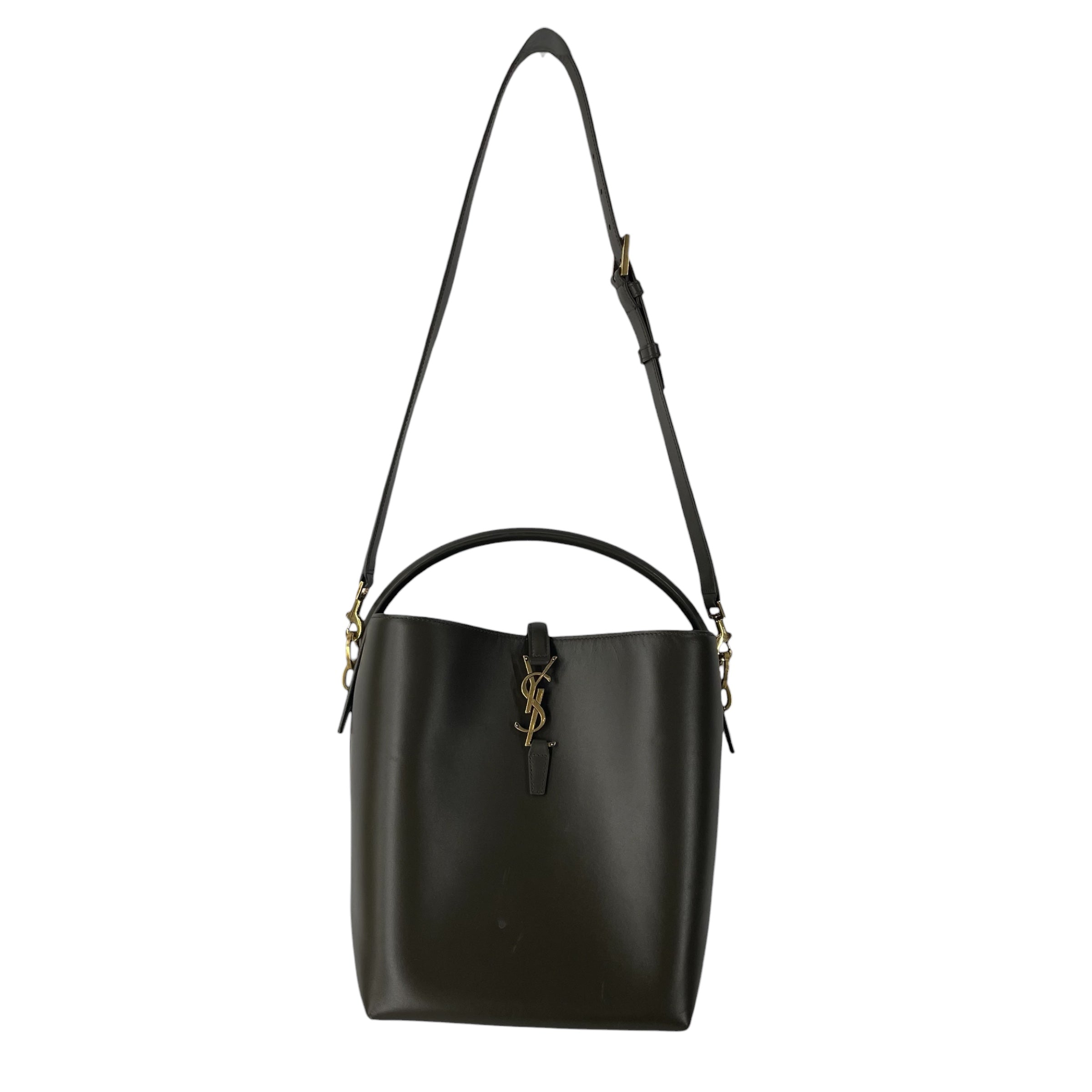 YVES SAINT LAURENT/Tote Bag/Leather/GRN/BUCKET BAG view 1