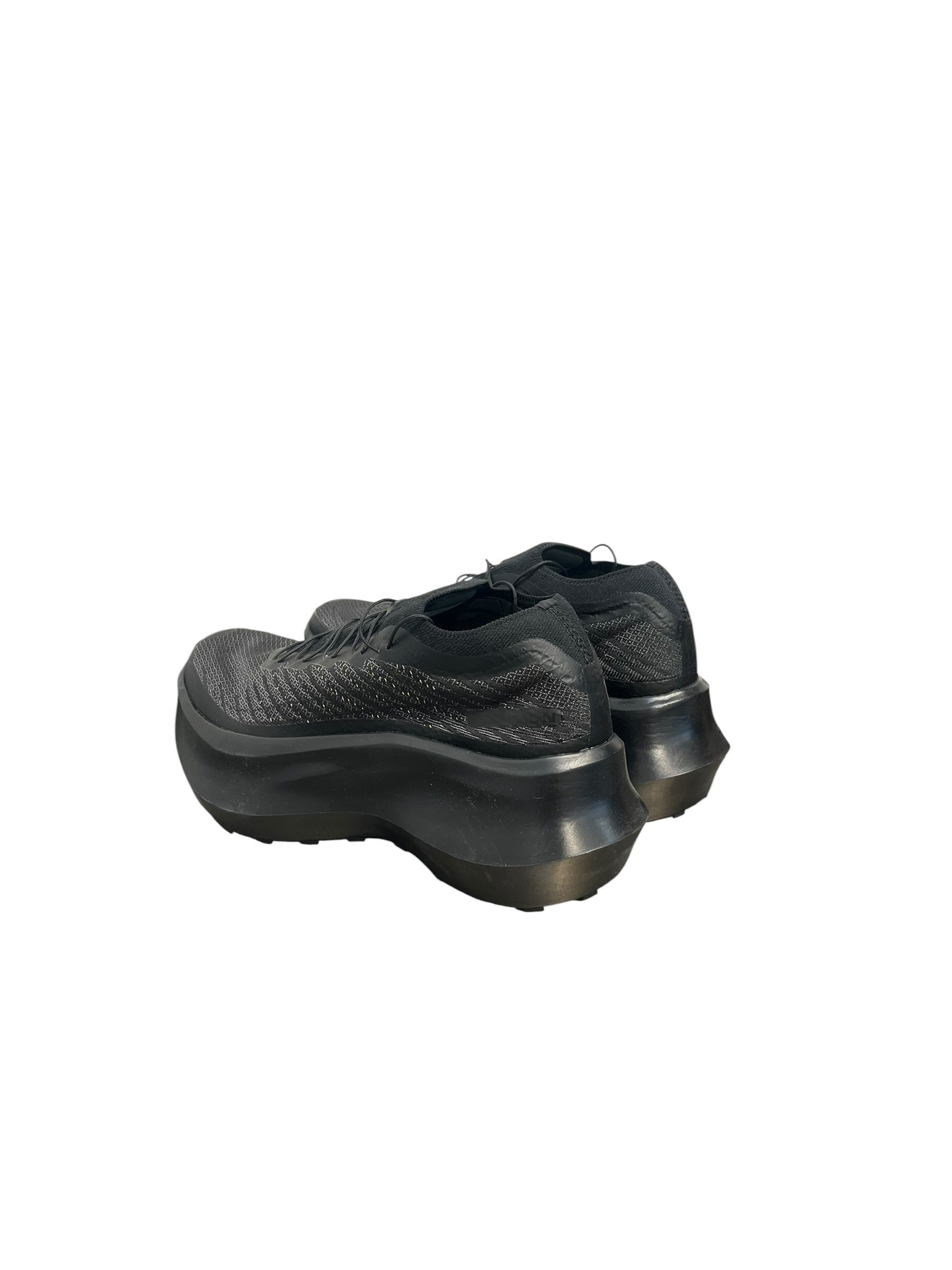 salomon/Low-Sneakers/US 7/Nylon/BLK/WEDGE SOLE PULL STRING CLOSE view 4