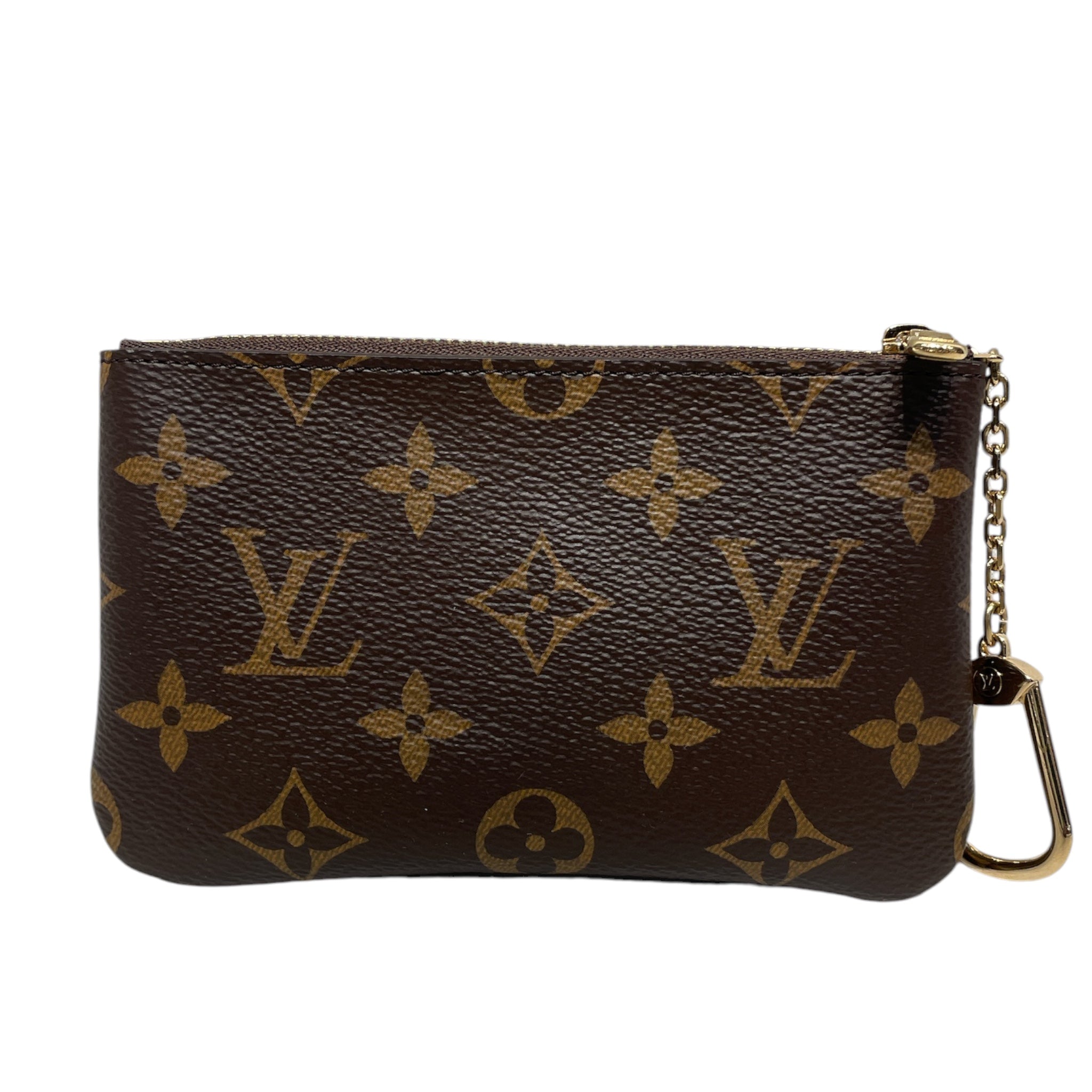 LOUIS VUITTON/Coin Wallet/Monogram/Leather/BRW/KEY POUCH view 2