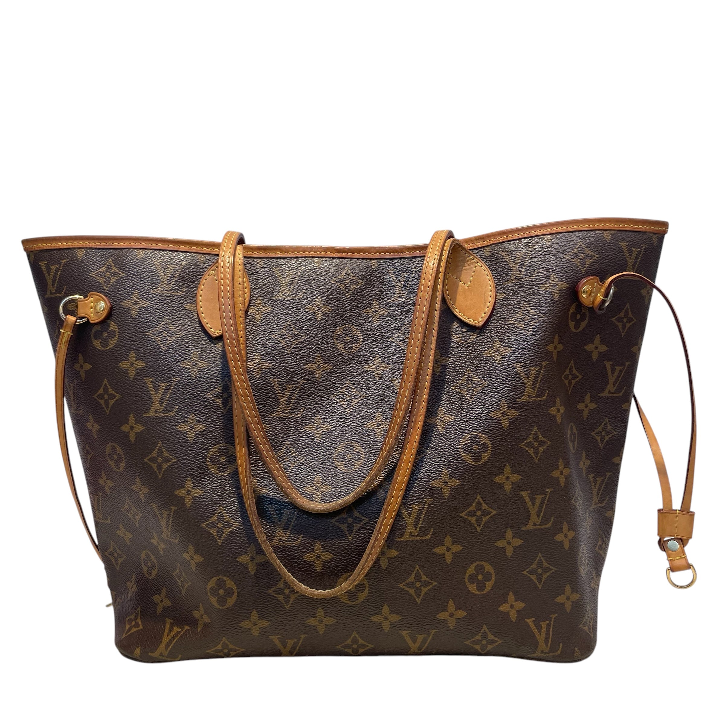 LOUIS VUITTON/Hand Bag/Monogram/Leather/MLT/red interior/1854/neverfull view 3