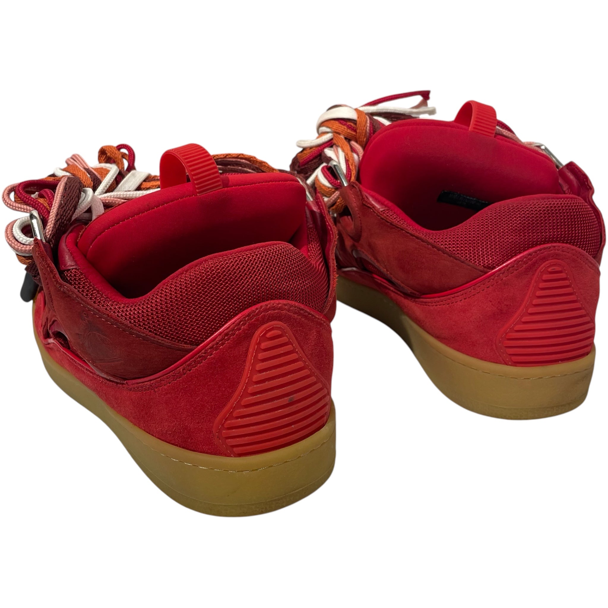 LANVIN/Low-Sneakers/EU 43/Suede/RED/RED, BRW, ORNG, WHT LACES view 2