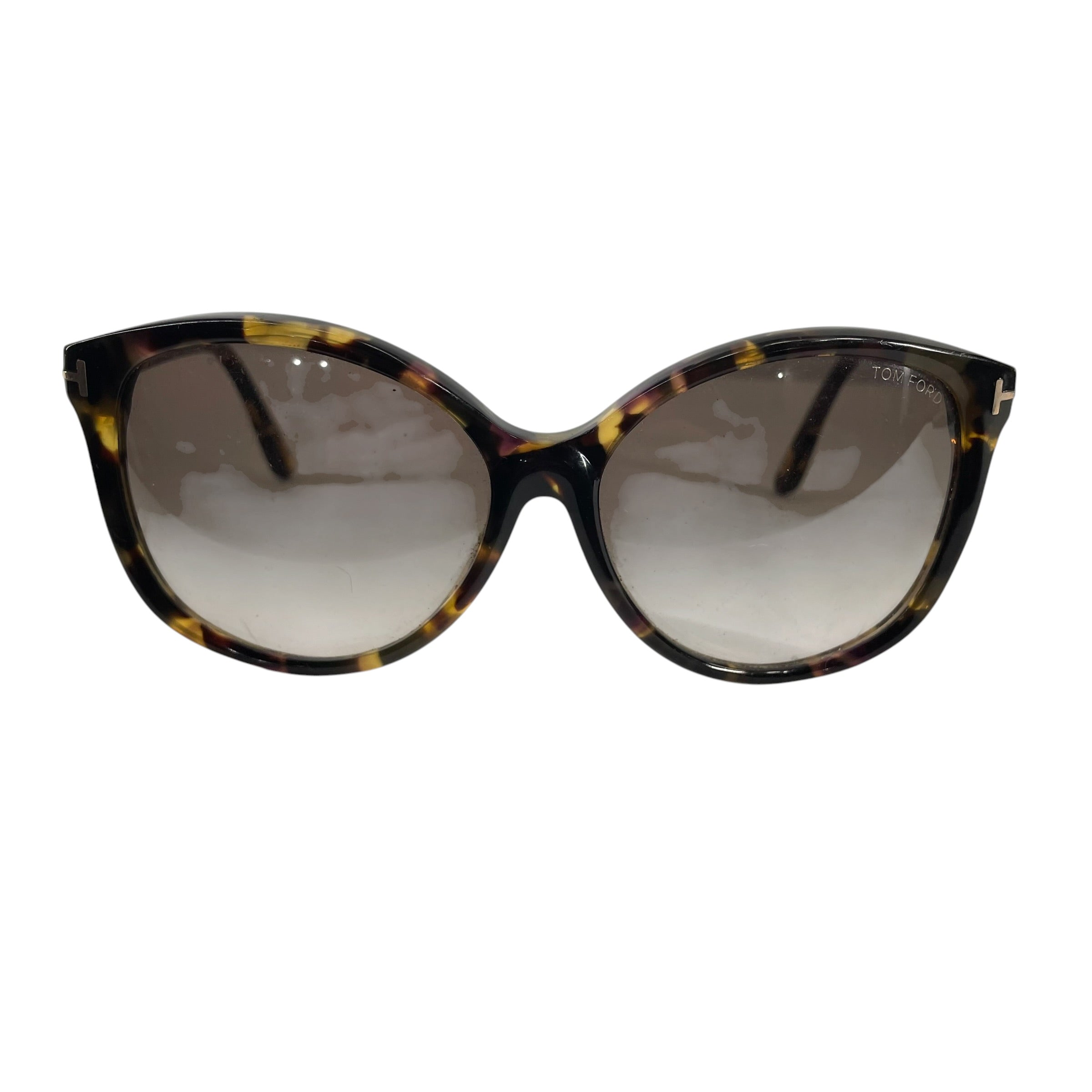 TOM FORD/Sunglasses/Tortoiseshell Pattern/BLK/ROUND view 1