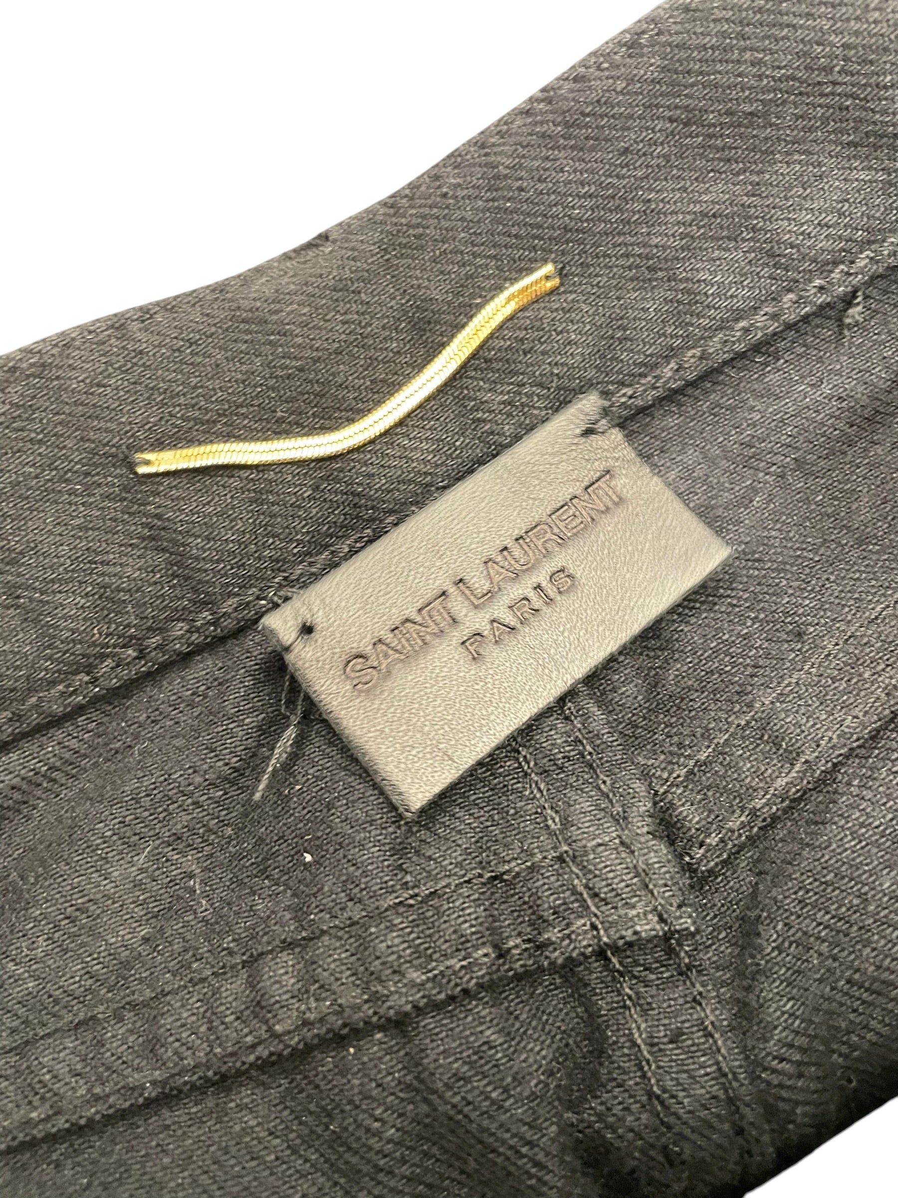 SAINT LAURENT/Skinny Pants/28/Denim/BLK/FRONT SQUARE POCKETS view 3