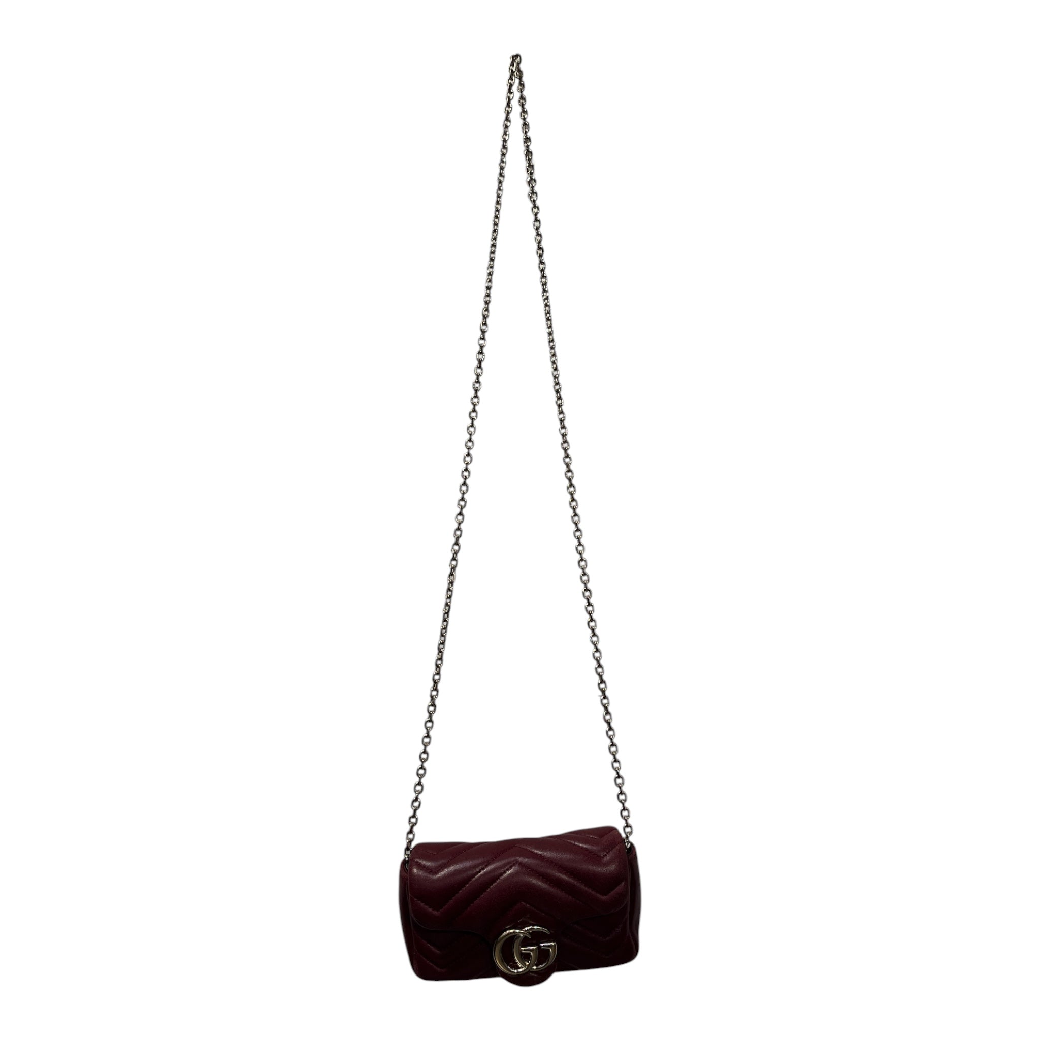 GUCCI/Cross Body Bag/Leather/BRD/GG Marmont Mini Shoulder Bag view 1