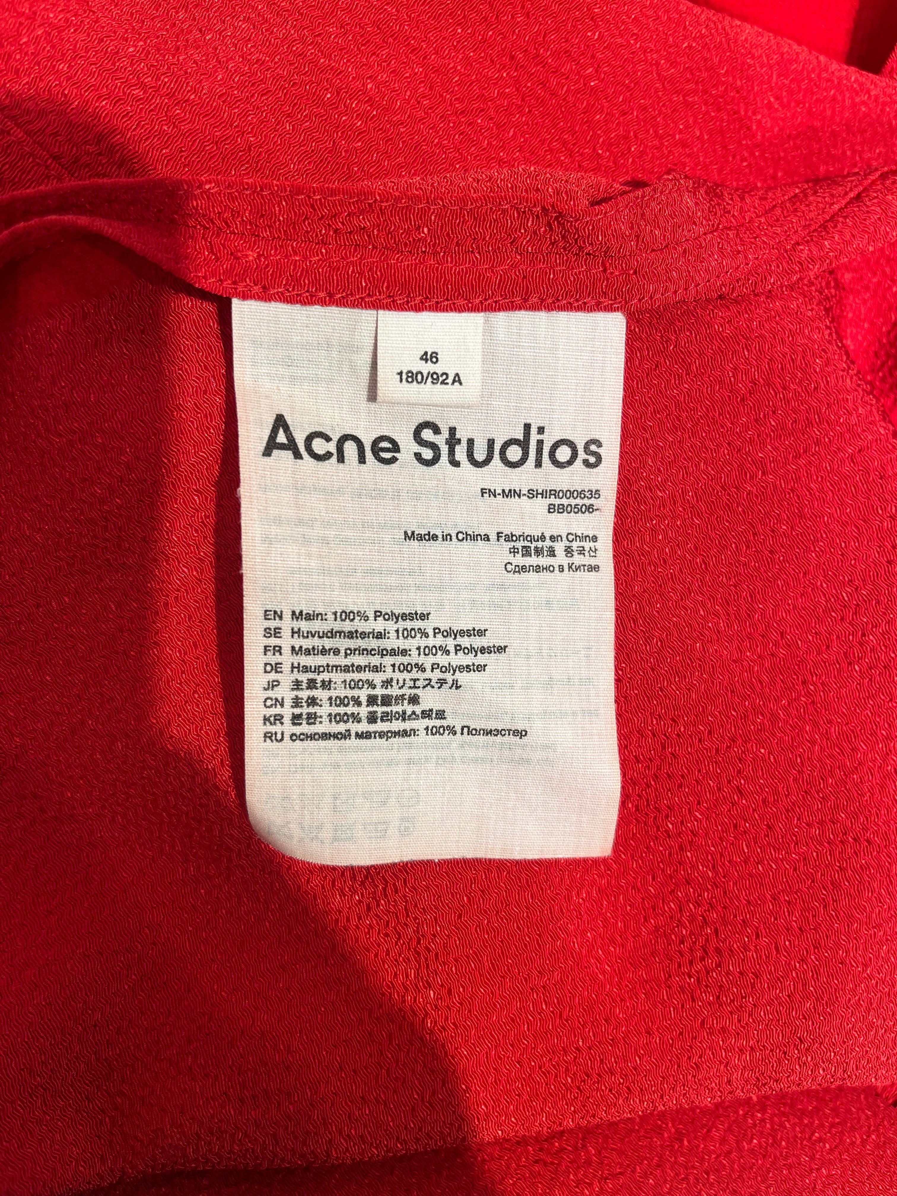 Acne Studios/Shirt/46/Polyester/RED/WRAP AROUND SHIRT BB0506 view 4