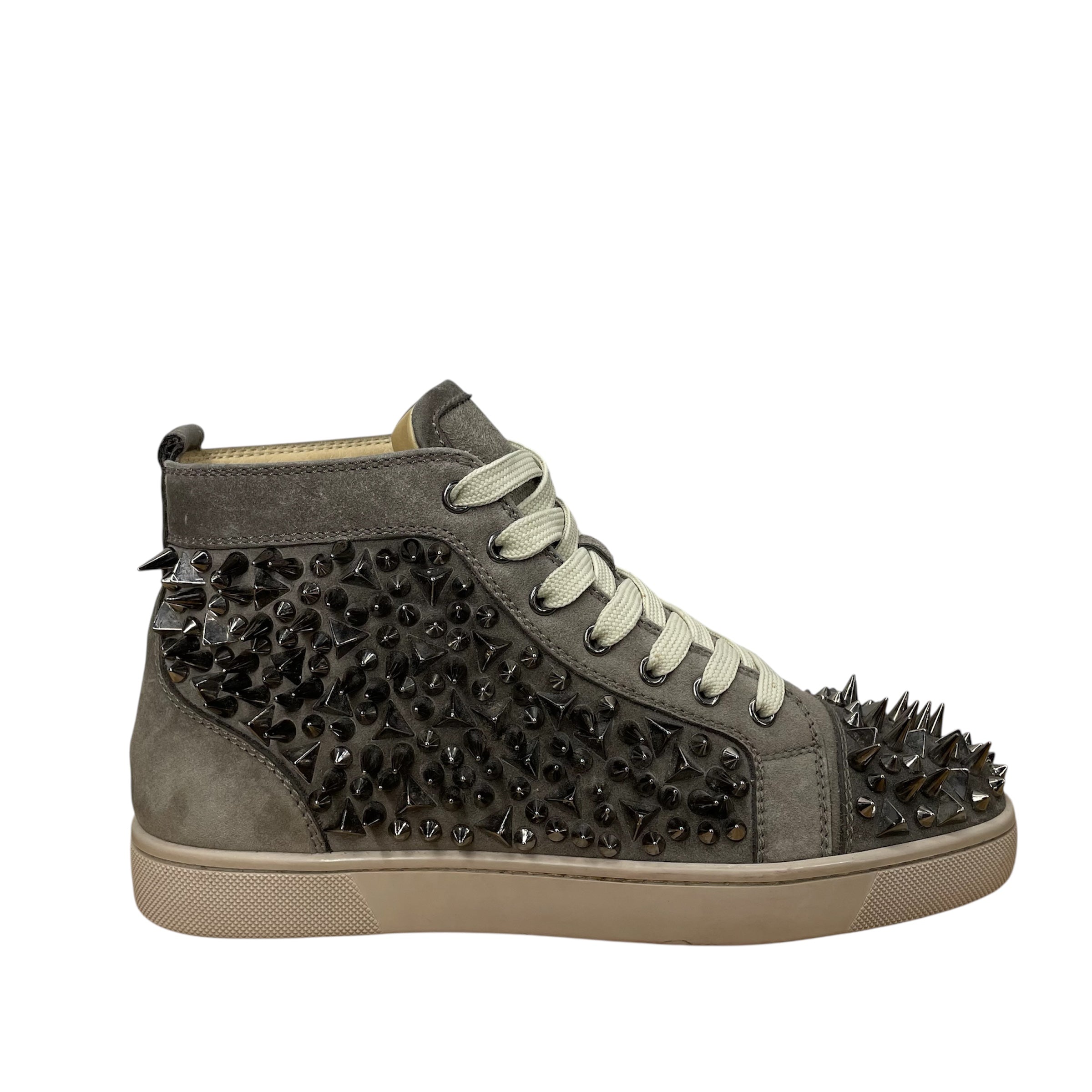 Christian Louboutin/Hi-Sneakers/EU 41/Suede/GRY/SIVER SPIKE ERS view 2
