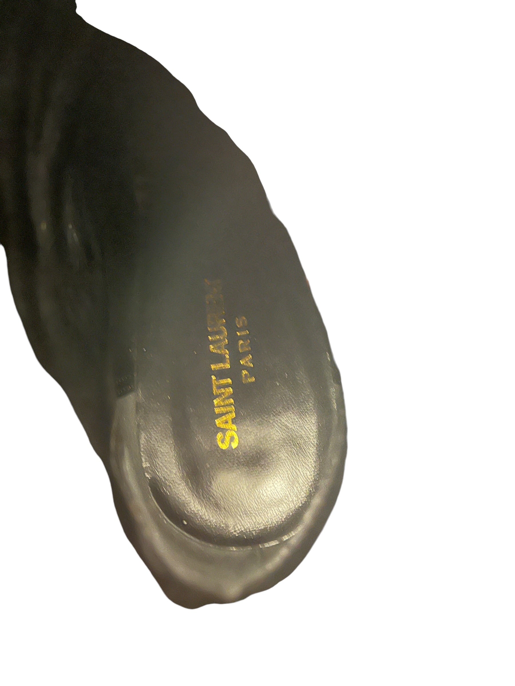 SAINT LAURENT/Heels/EU 39/Leopard/Polyester/BLK/ Zip up Boots view 3