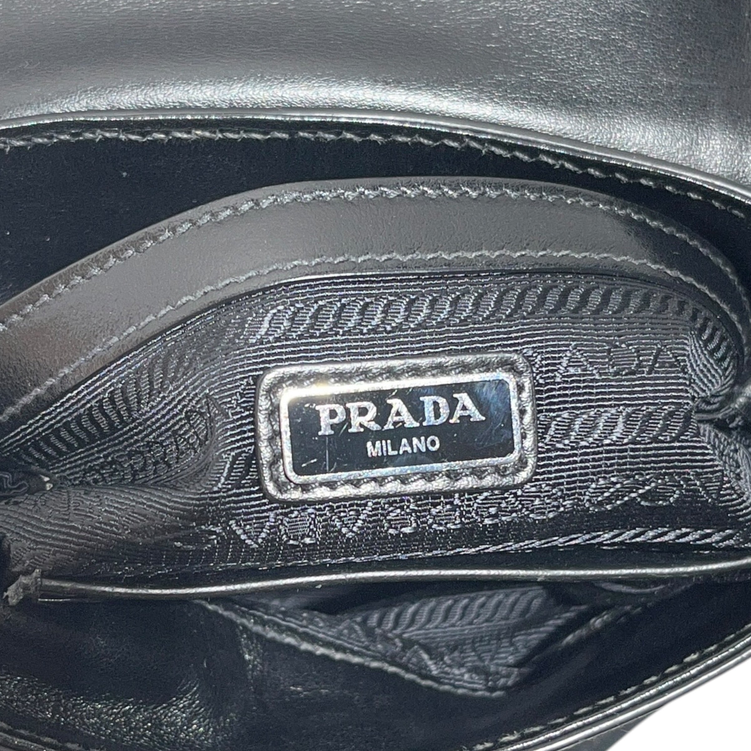 PRADA/Bag/Leather/BLK/Buckle Flap Blue Crossbody view 5