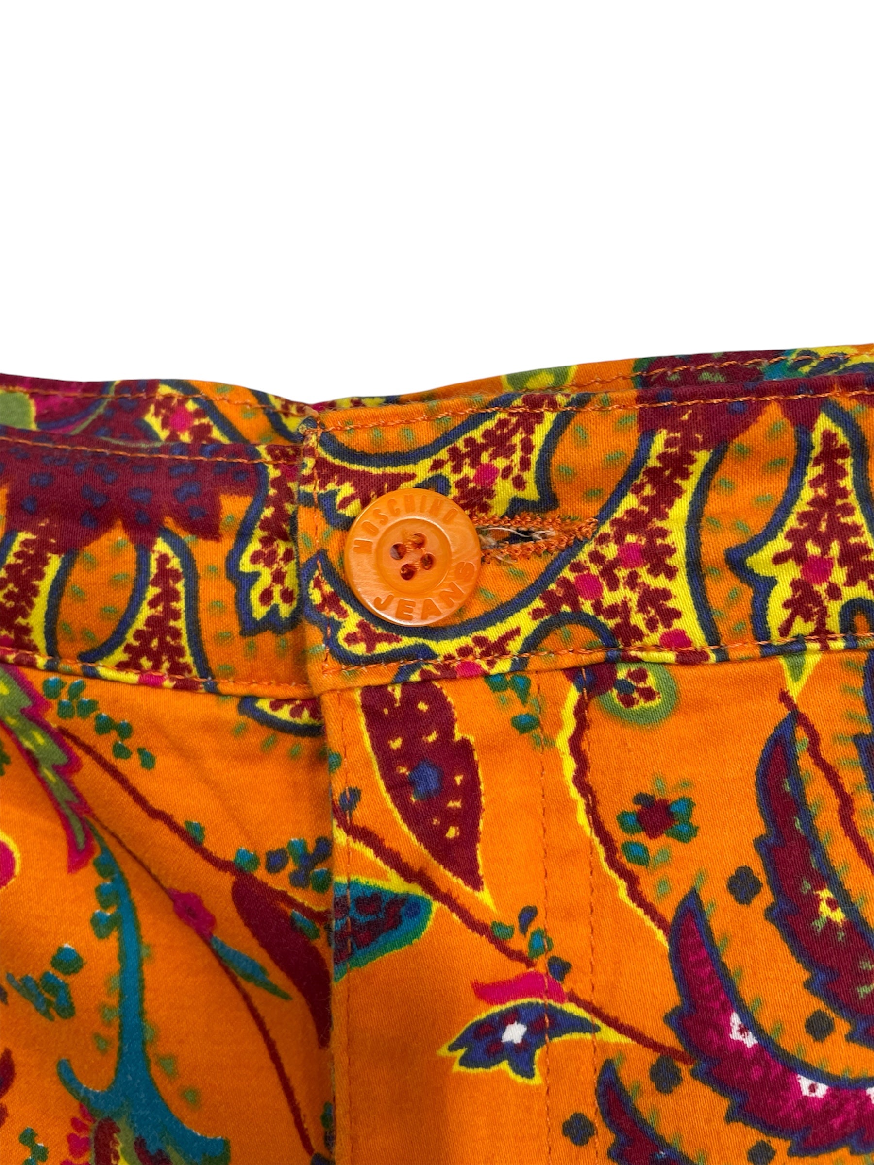 MOSCHINO JEANS/Straight Pants/31/Paisley/Cotton/ORN/BRIGHT PAISLEY MULTICOLOR view 3