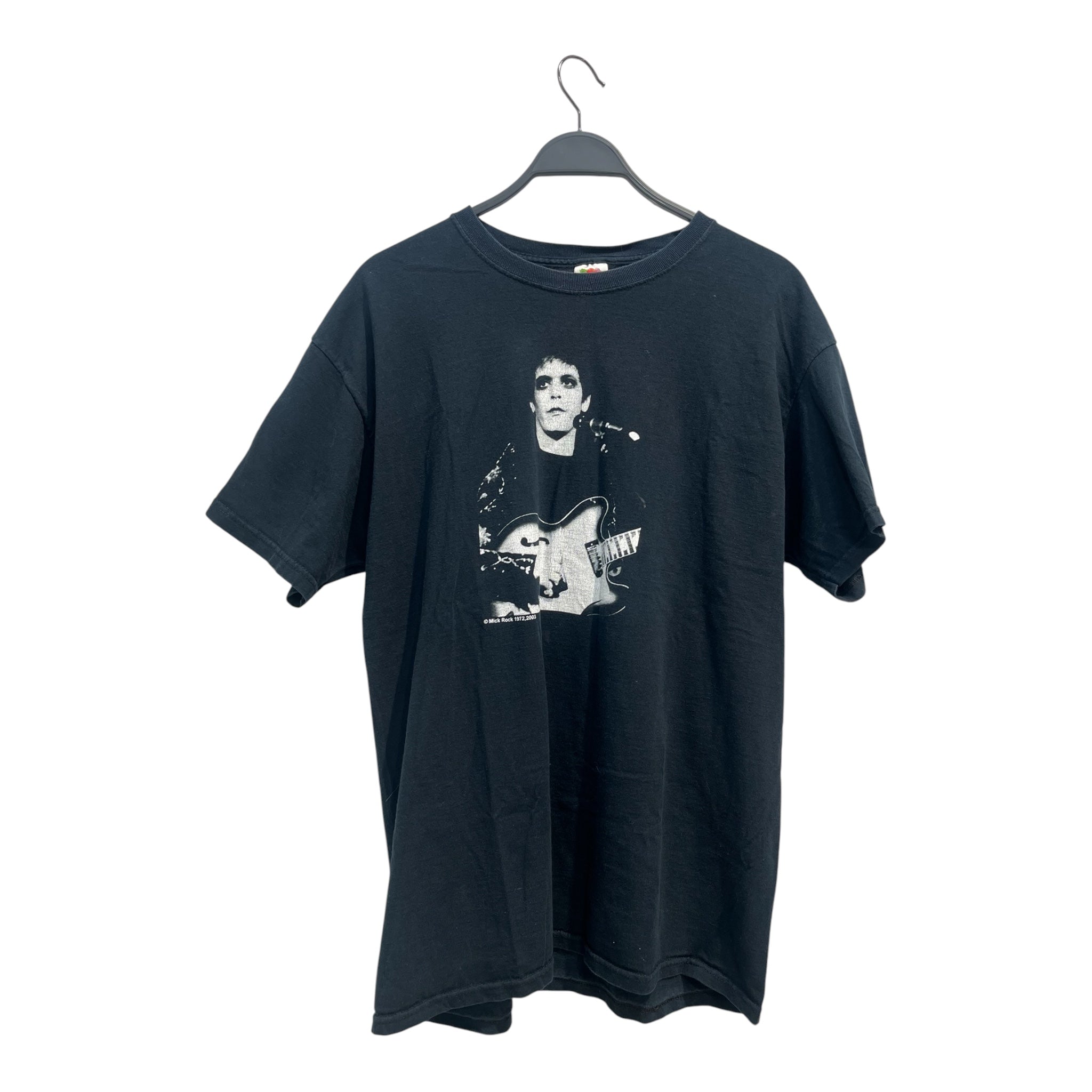 MICK ROCK/FRUIT OF THE LOOM/Vintage/T-Shirt/XL/Cotton/BLK/Graphic/LOU REED-MICK ROCK 72' 03' view 1