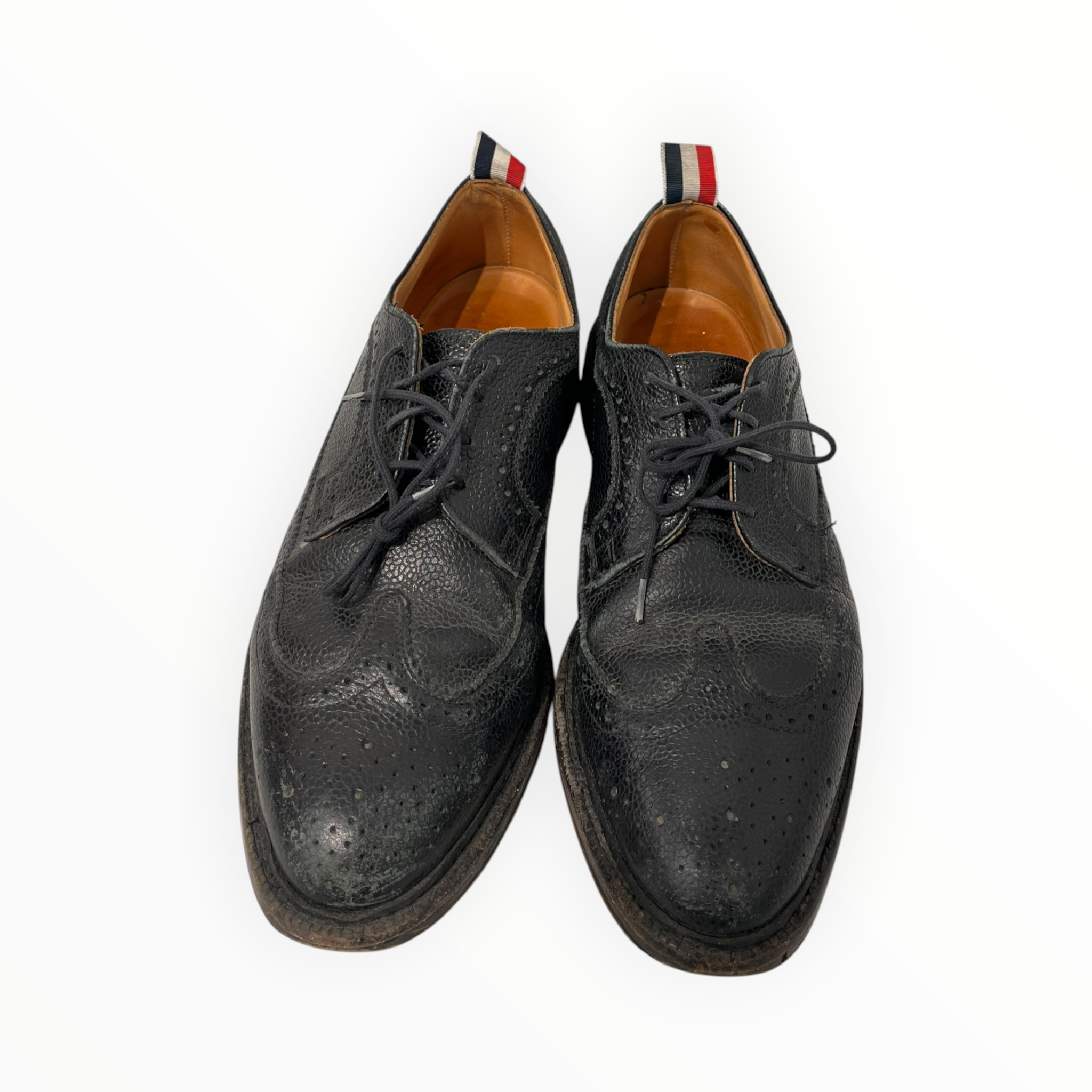 THOM BROWNE. NEW YORK/Dress Shoes/US 8.5/Leather/BLK/PEBBLE GRAIN LEATHER SHOES view 3