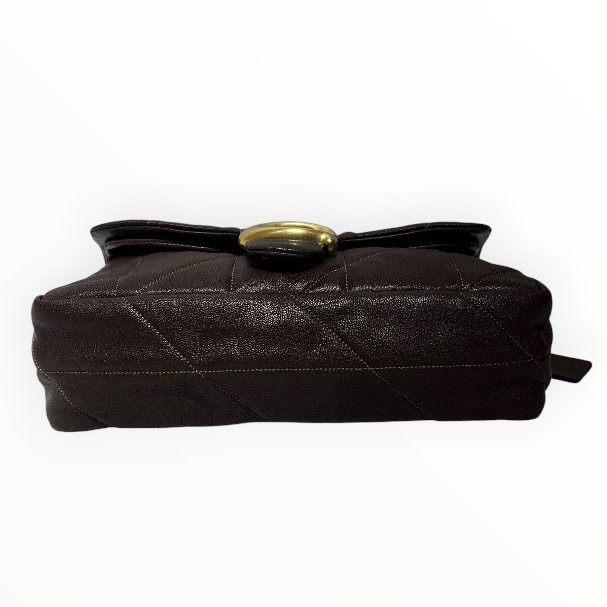 COACH/Hand Bag/Leather/BRW/tabby gold chain view 3