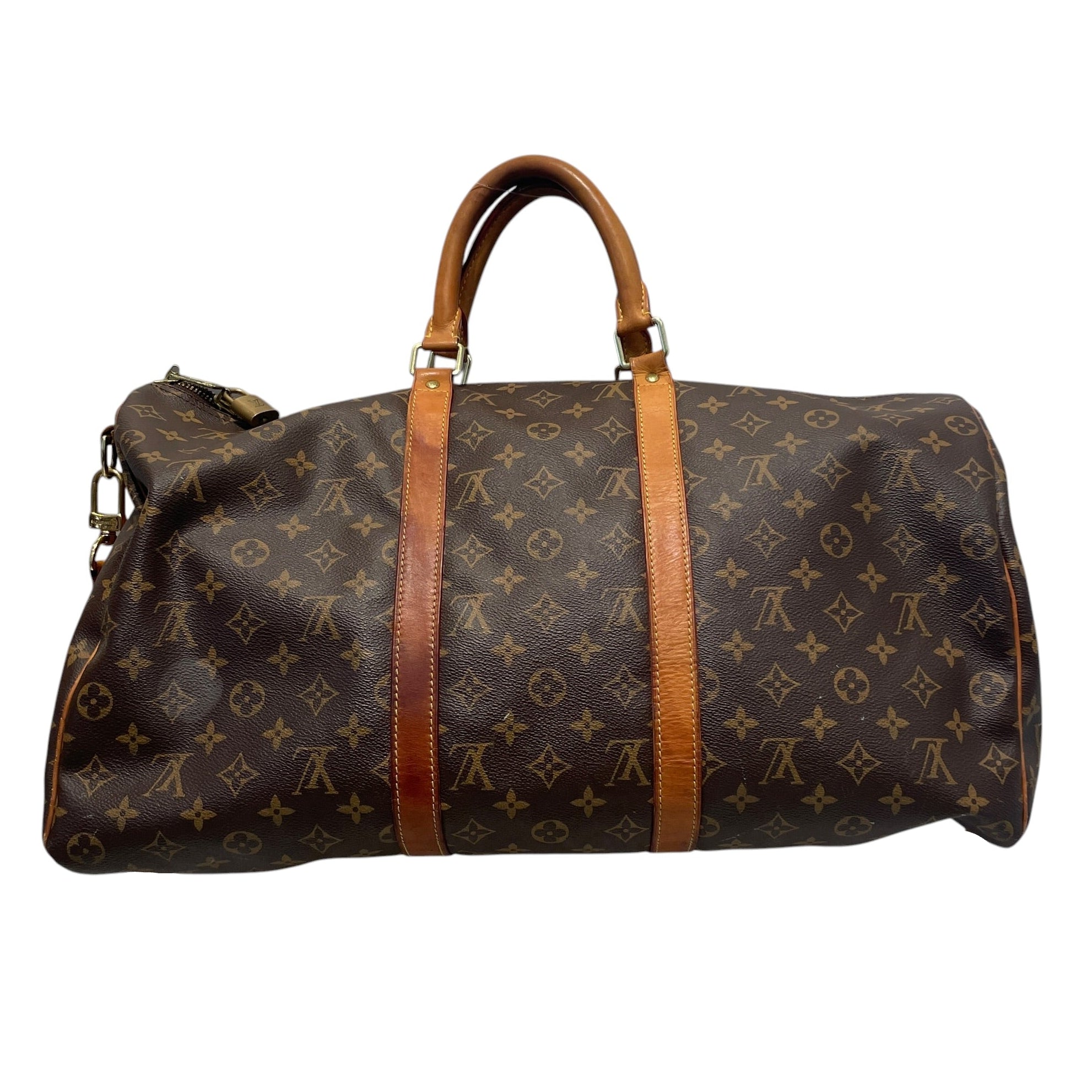 LOUIS VUITTON/Luggage/Monogram/Leather/BRW/Keepall view 2