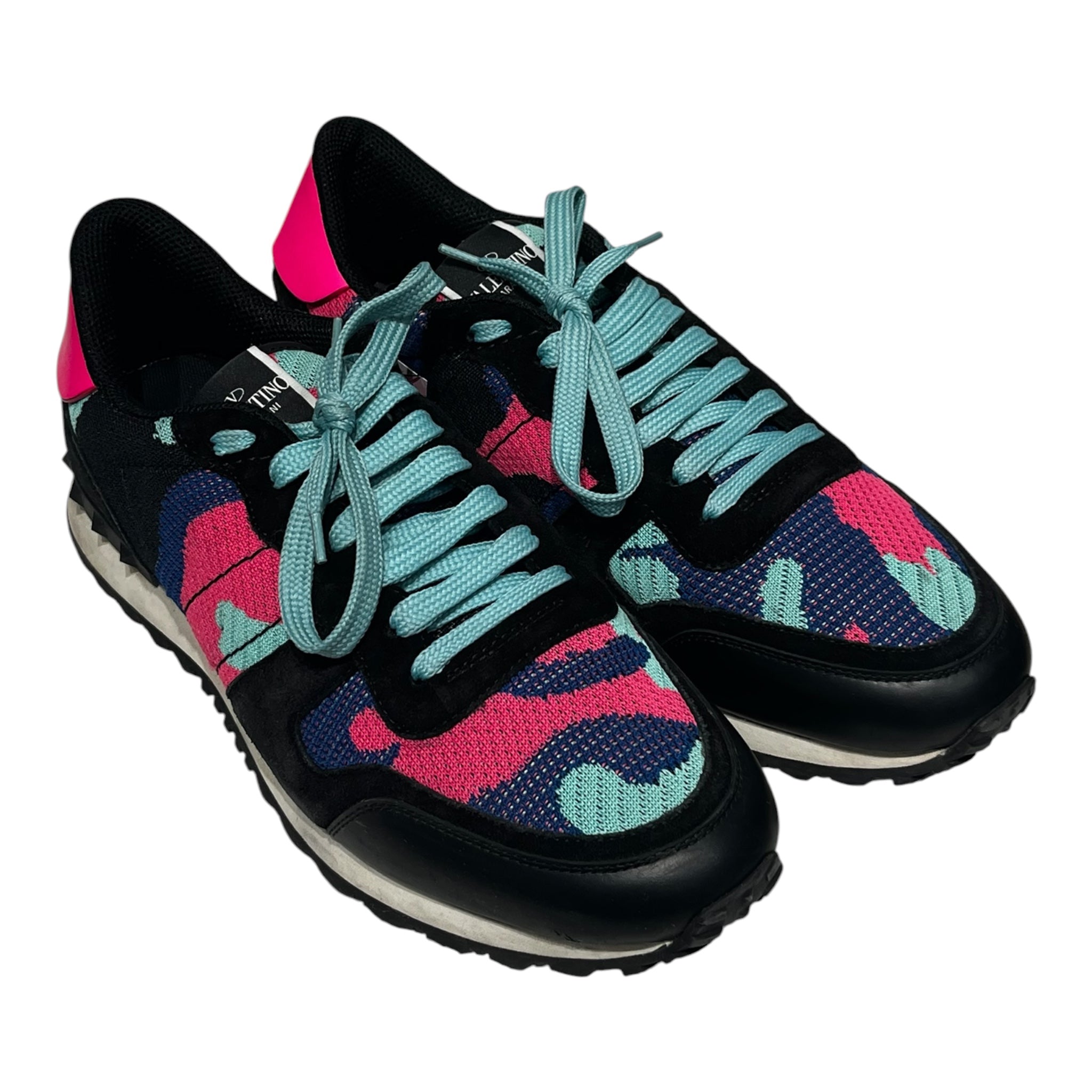 VALENTINO/Low-Sneakers/EU 45/MLT/studded, green blue pink view 1