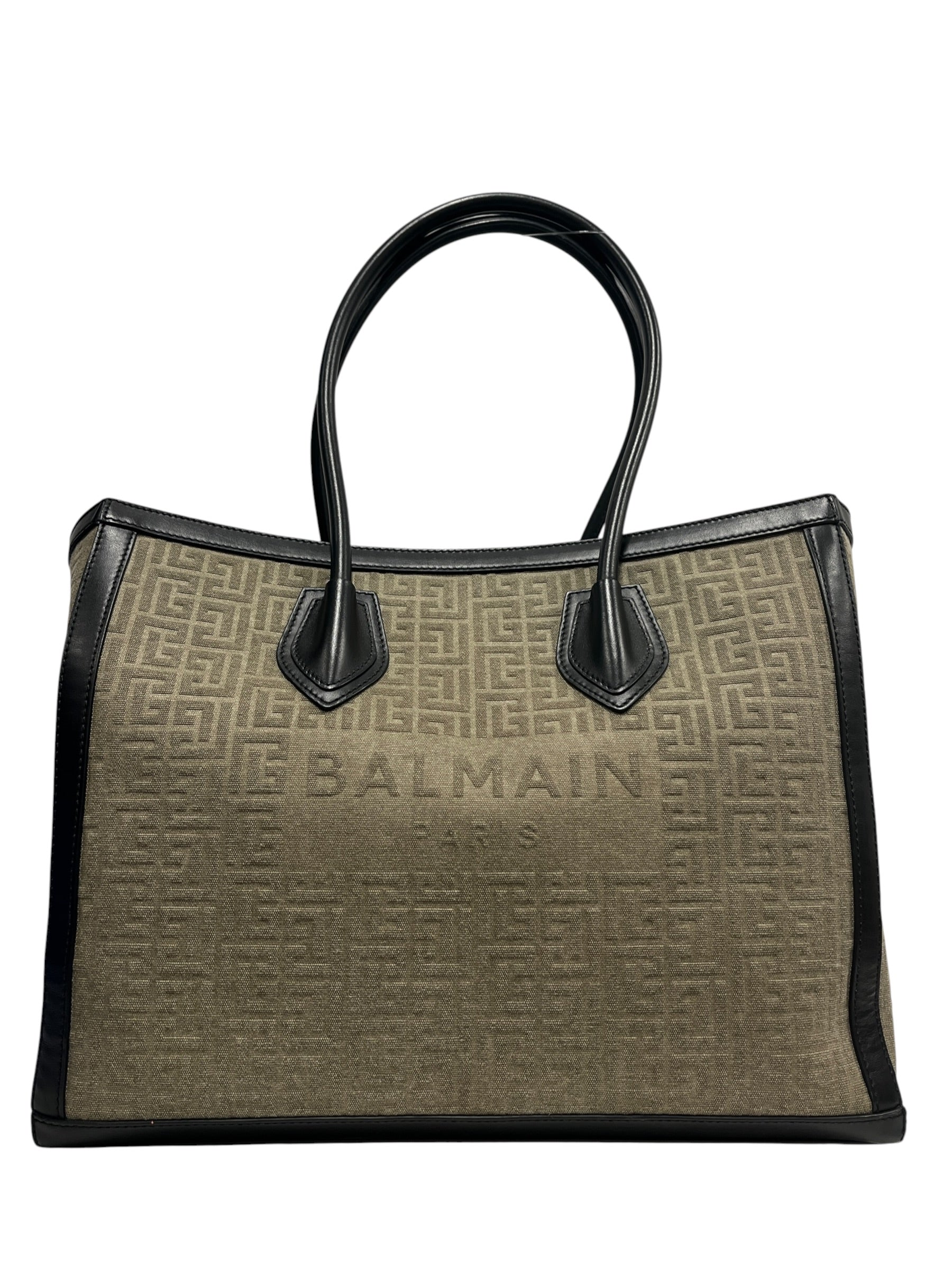 BALMAIN/Tote Bag/Cotton/BEG/B-Army Canvas Tote view 1