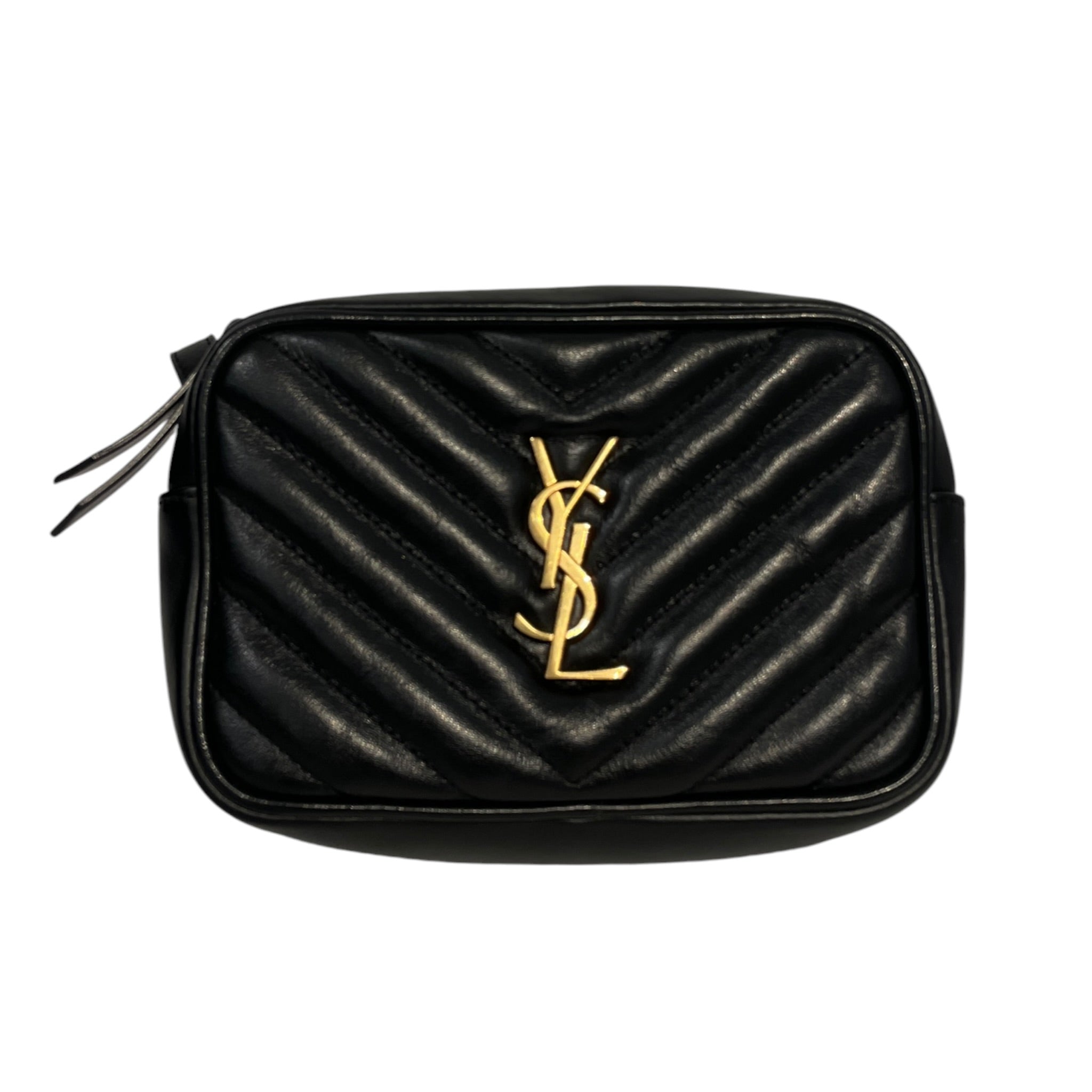 YVES SAINT LAURENT/Pouch/Leather/BLK/MINI LOU CAMERA BAG NO BELT view 1